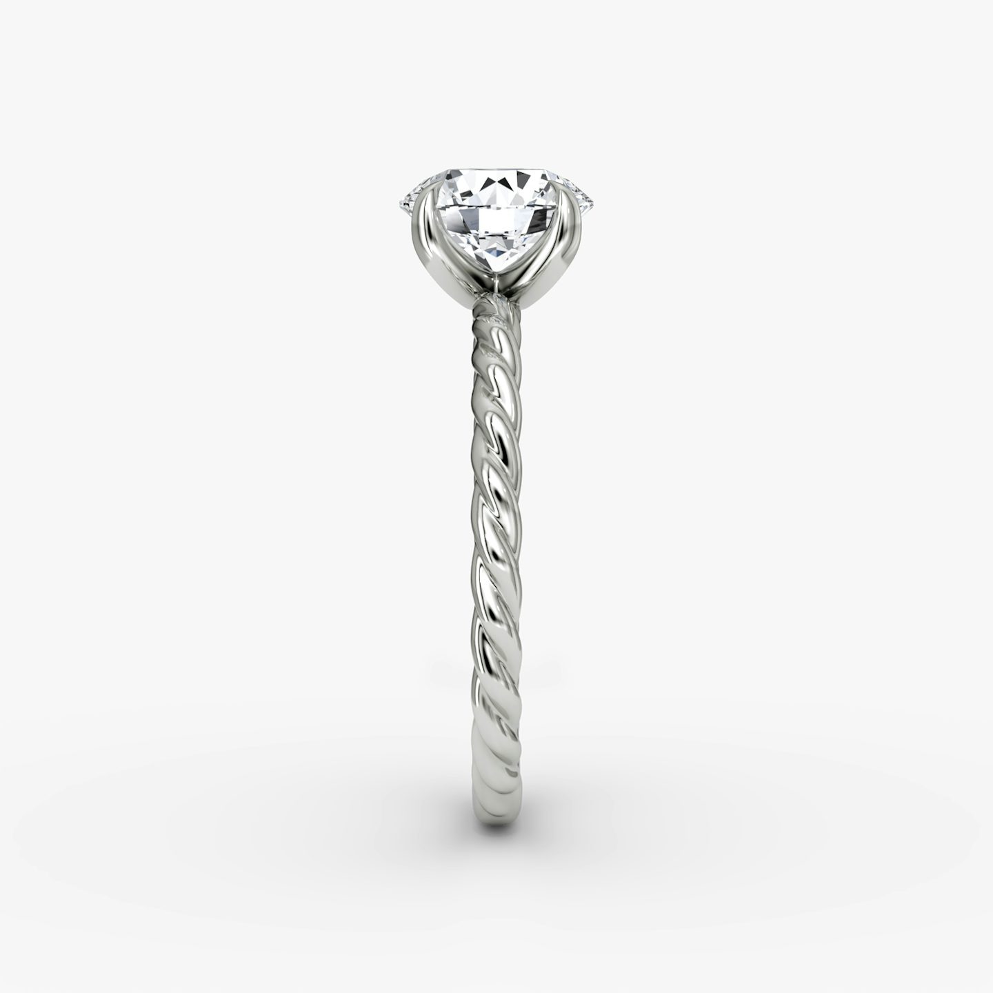 The Classic Rope | Round Brilliant | Platinum | bandAccent: Plain | caratWeight: other | diamondOrientation: vertical