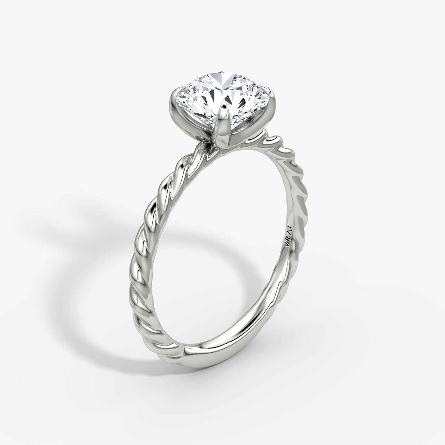 The Classic Rope | Round Brilliant | Platinum | bandAccent: Plain | caratWeight: other | diamondOrientation: vertical