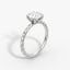The Classic Rope Round Brilliant Engagement Ring | Plain Band | White Gold