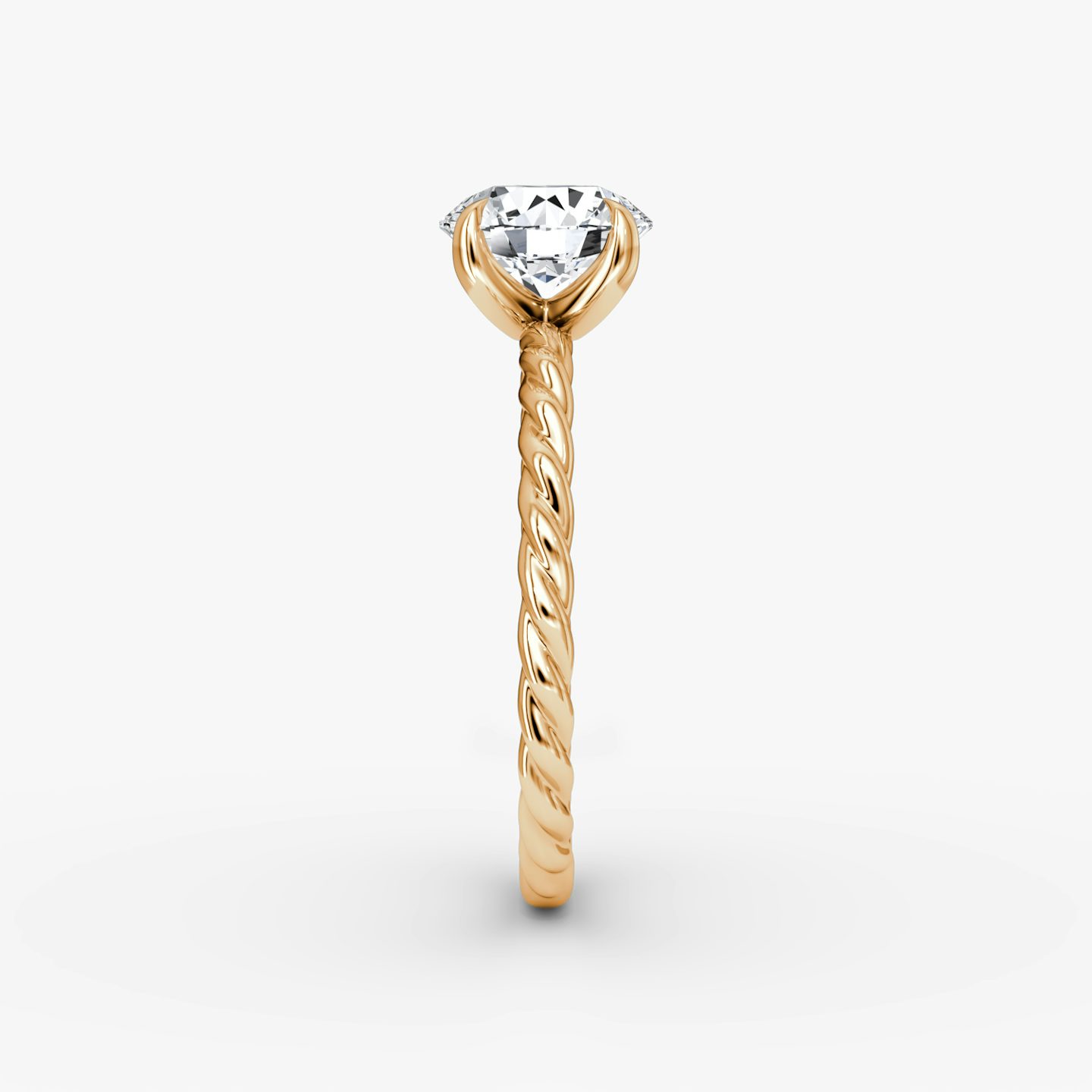 The Classic Rope | Round Brilliant | 14k | Rose Gold | bandAccent: Plain | caratWeight: 1.0ct | diamondOrientation: vertical
