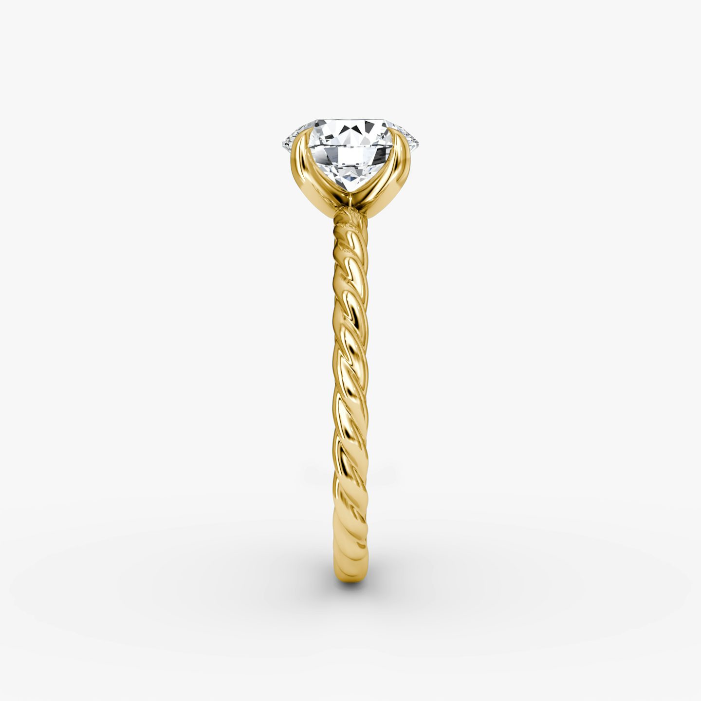 The Classic Rope | Round Brilliant | 18k | Yellow Gold | bandAccent: Plain | caratWeight: other | diamondOrientation: vertical