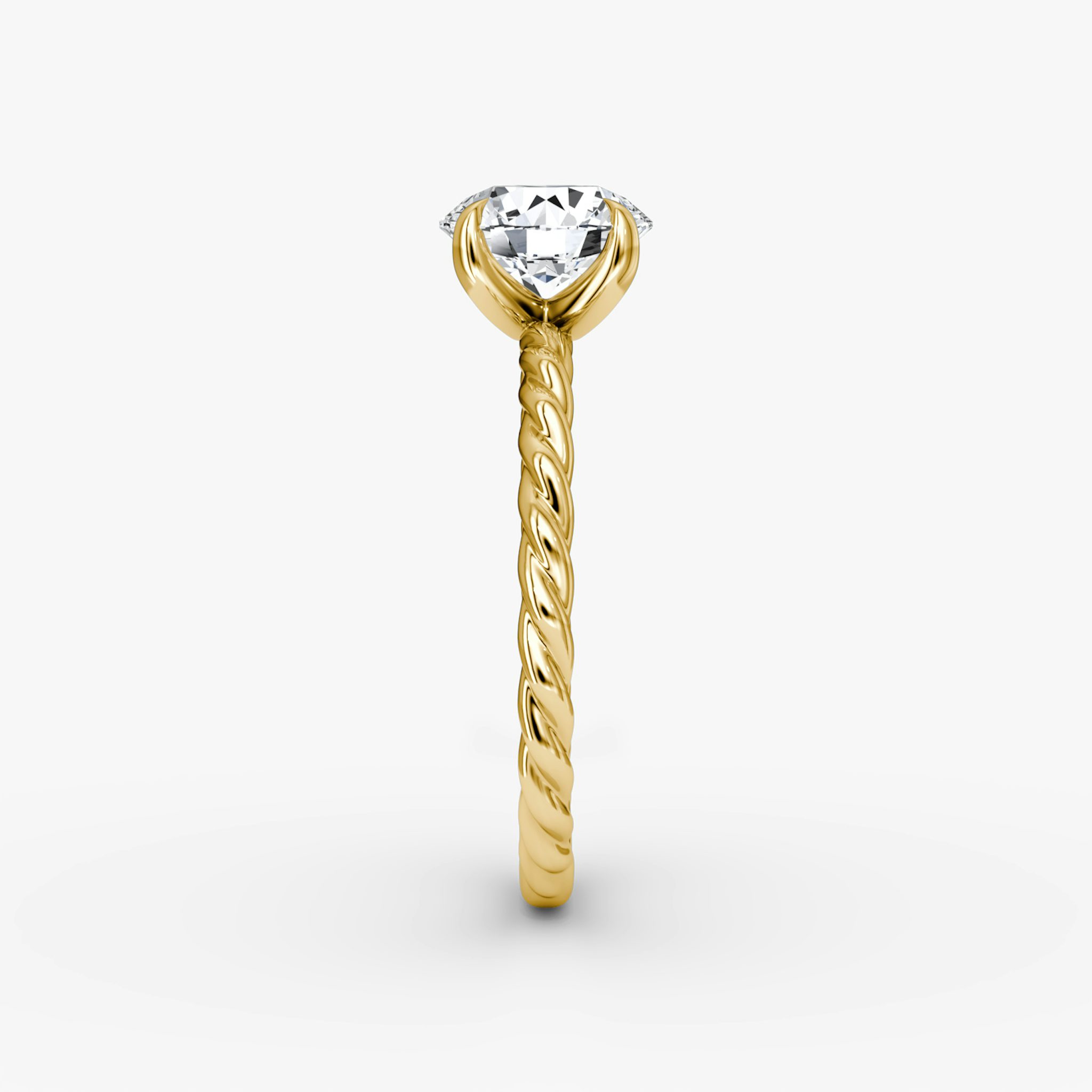 The Classic Rope | Round Brilliant | 18k | Yellow Gold | bandAccent: Plain | caratWeight: other | diamondOrientation: vertical