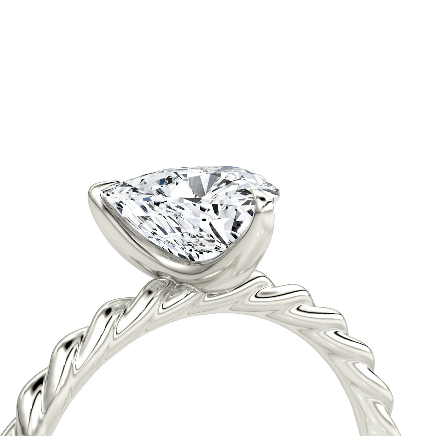 The Classic Rope | Trillion | 18k | White Gold | bandAccent: Plain | diamondOrientation: vertical | caratWeight: other