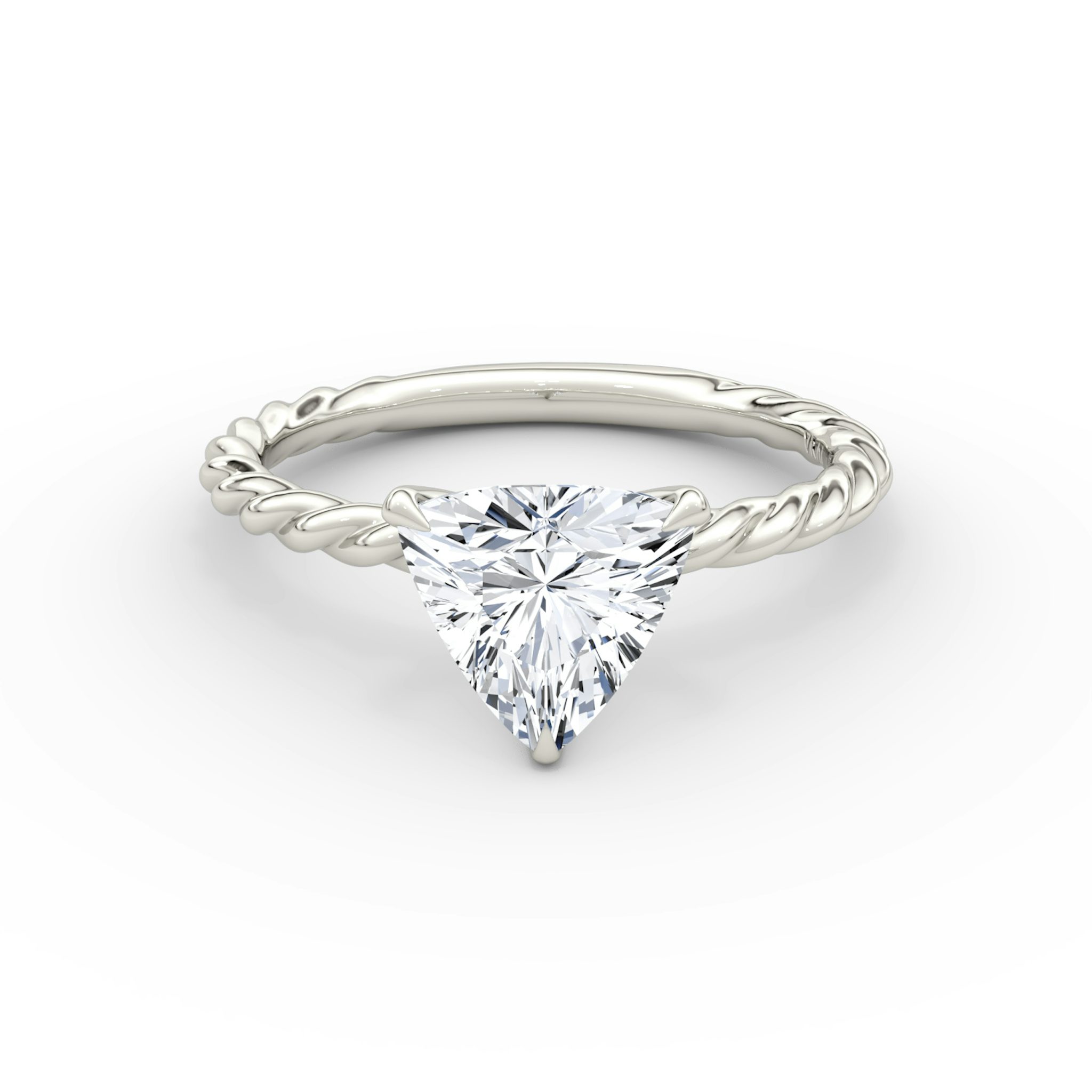 The Classic Rope | Trillion | Platinum | bandAccent: Plain | diamondOrientation: vertical | caratWeight: other