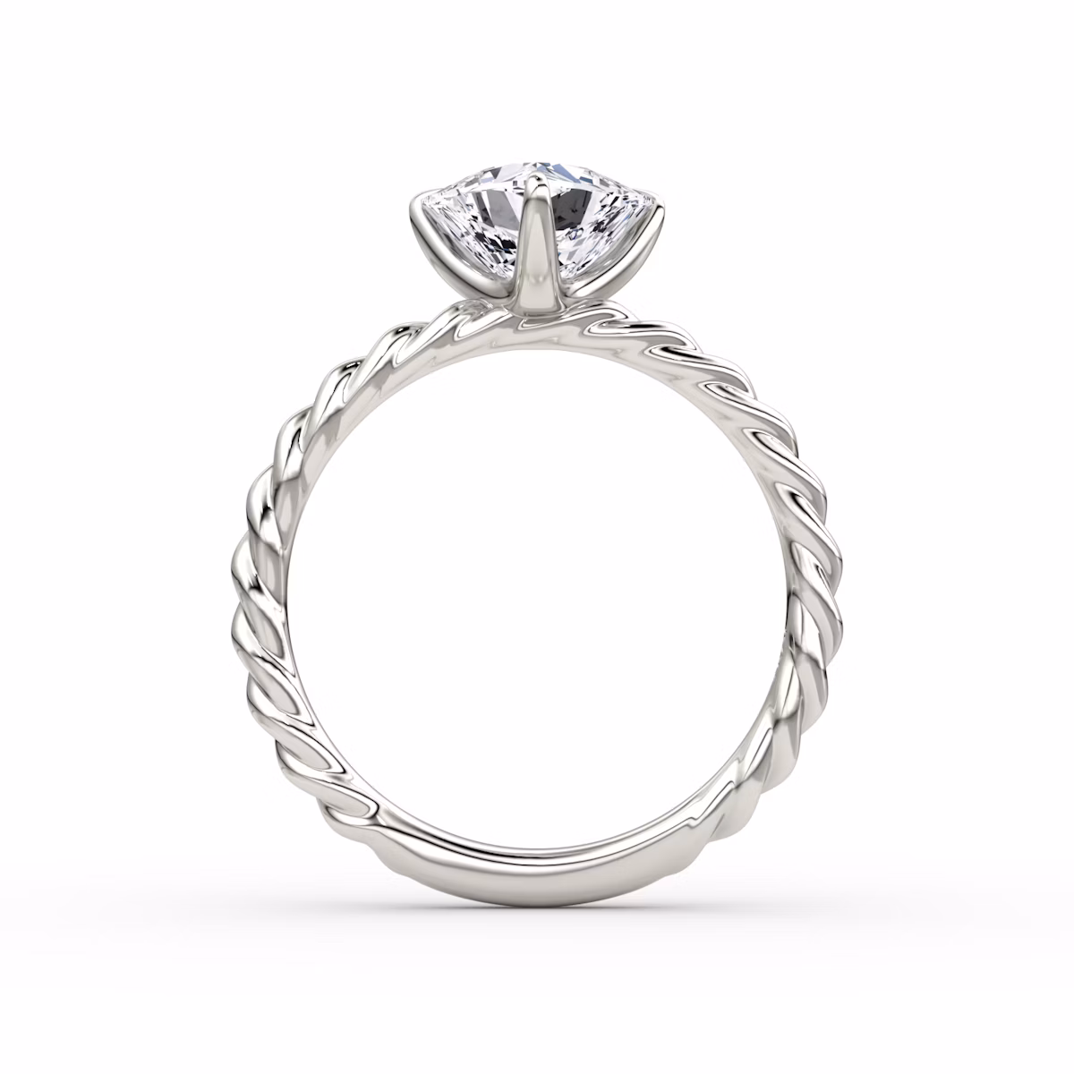 The Classic Rope | Trillion | Platinum | bandAccent: Plain | diamondOrientation: vertical | caratWeight: other