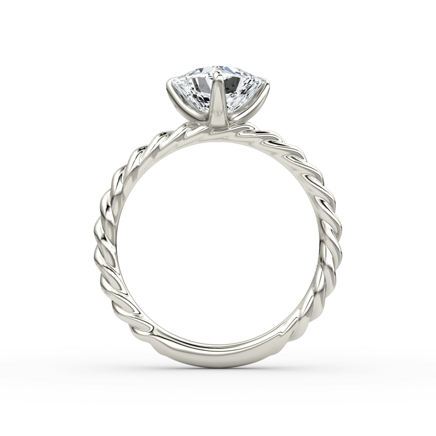 The Classic Rope | Trillion | 18k | White Gold | bandAccent: Plain | diamondOrientation: vertical | caratWeight: other