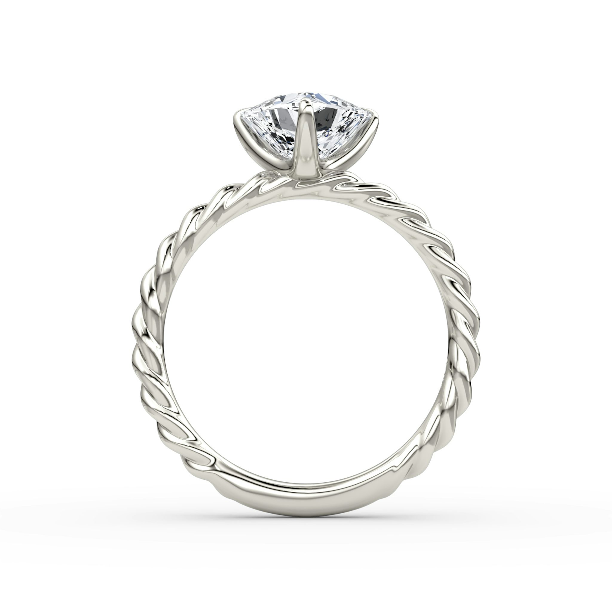 The Classic Rope | Trillion | Platinum | bandAccent: Plain | diamondOrientation: vertical | caratWeight: other