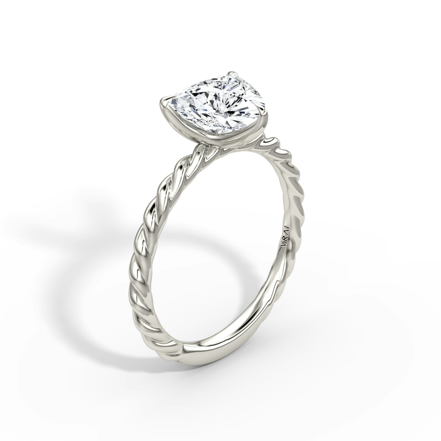 The Classic Rope | Trillion | 18k | White Gold | bandAccent: Plain | diamondOrientation: vertical | caratWeight: other