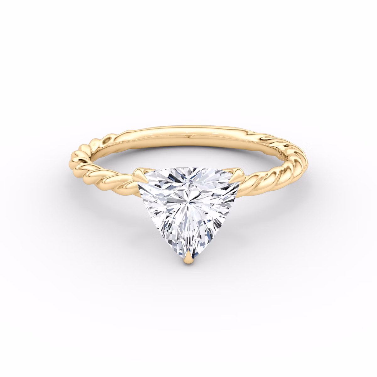 The Classic Rope | Trillion | 18k | Yellow Gold | bandAccent: Plain | diamondOrientation: vertical | caratWeight: other