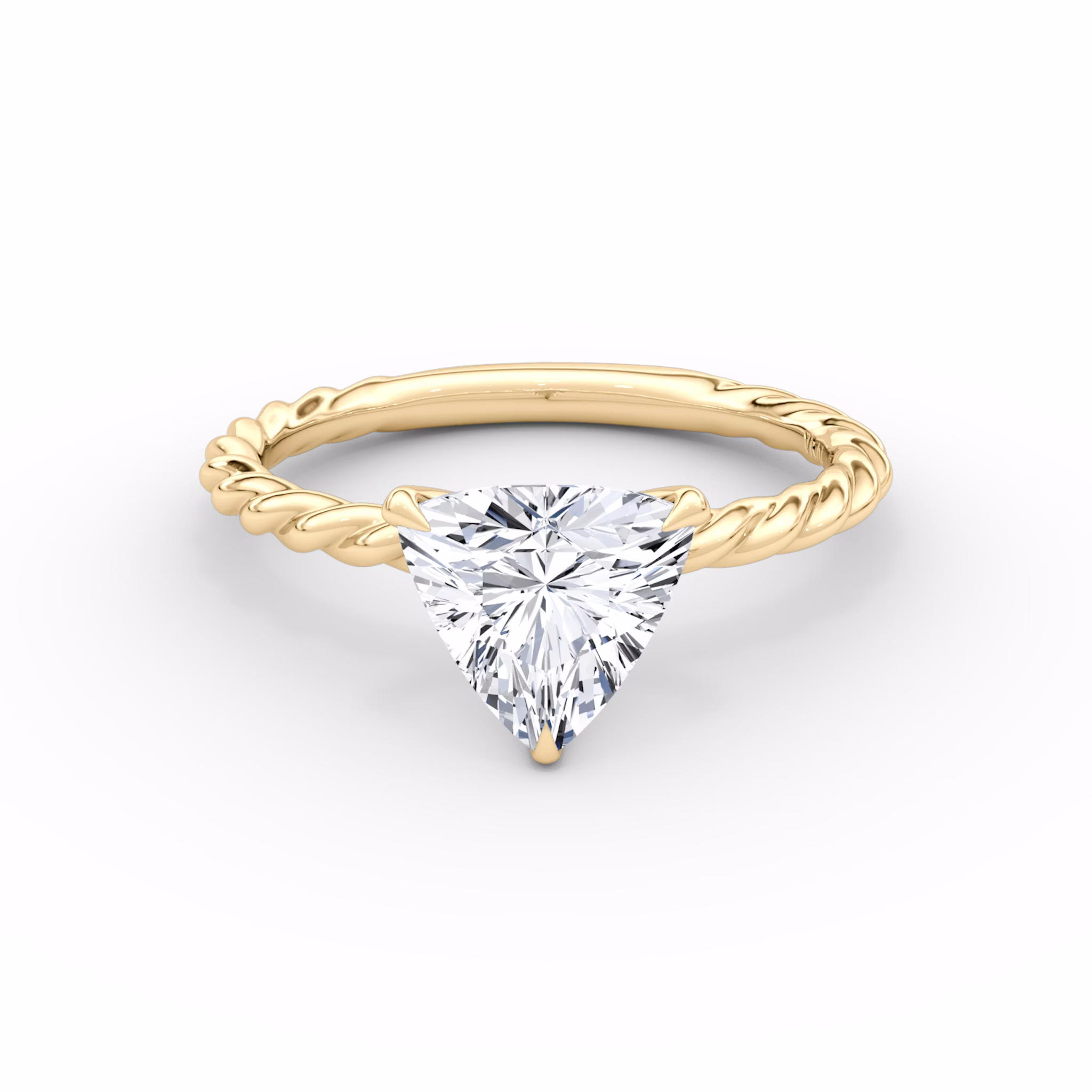 The Classic Rope | Trillion | 18k | Yellow Gold | bandAccent: Plain | diamondOrientation: vertical | caratWeight: other