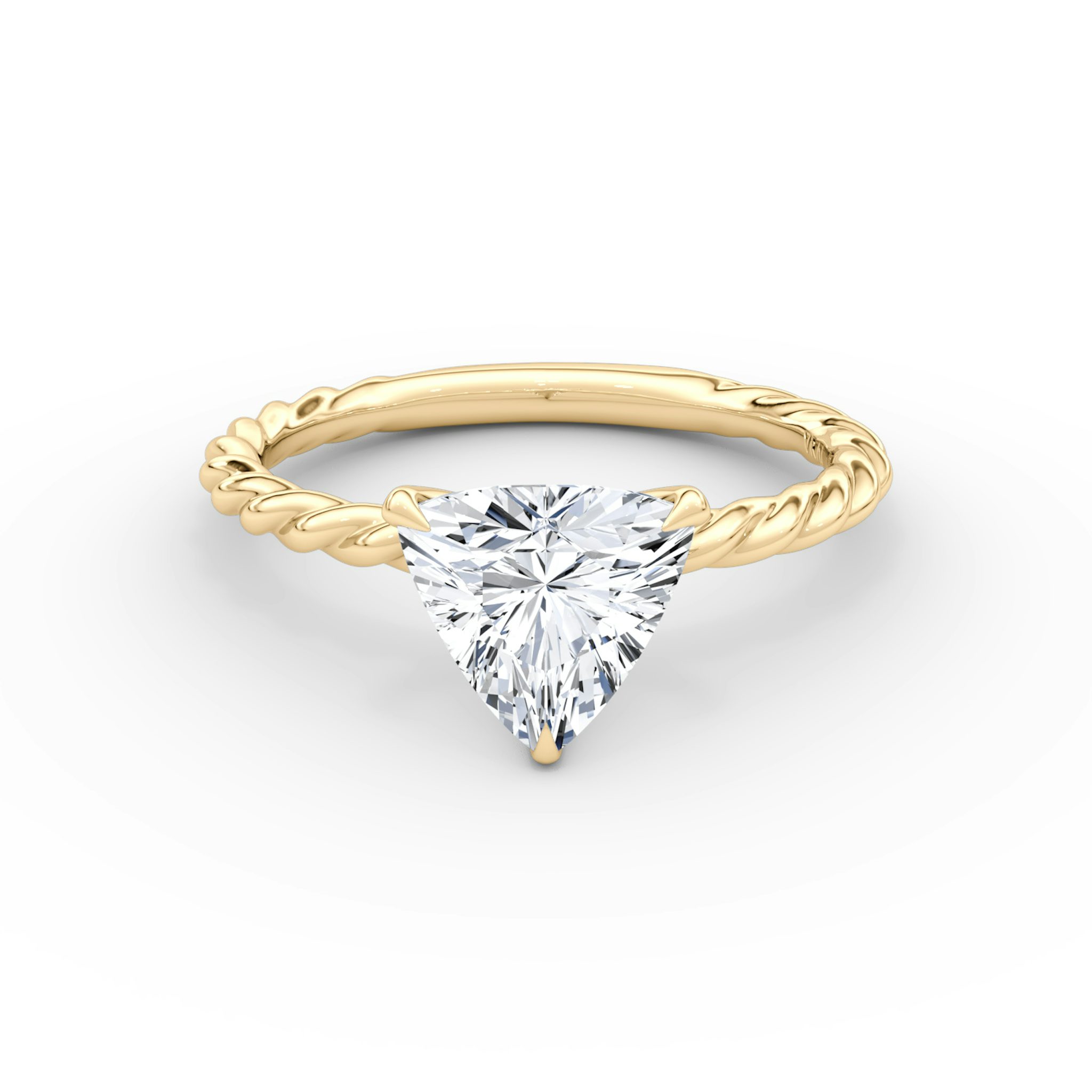 The Classic Rope | Trillion | 18k | Yellow Gold | bandAccent: Plain | diamondOrientation: vertical | caratWeight: other
