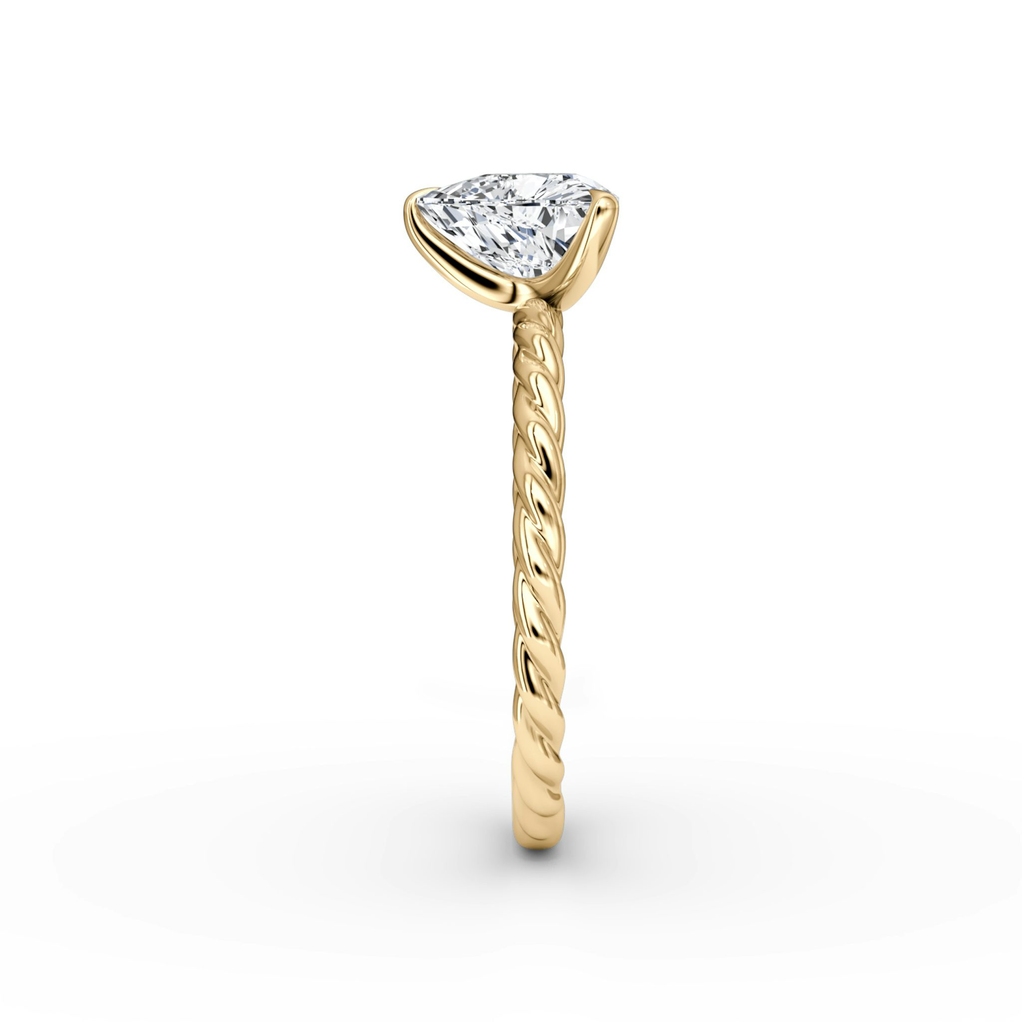 The Classic Rope | Trillion | 18k | Yellow Gold | bandAccent: Plain | diamondOrientation: vertical | caratWeight: other