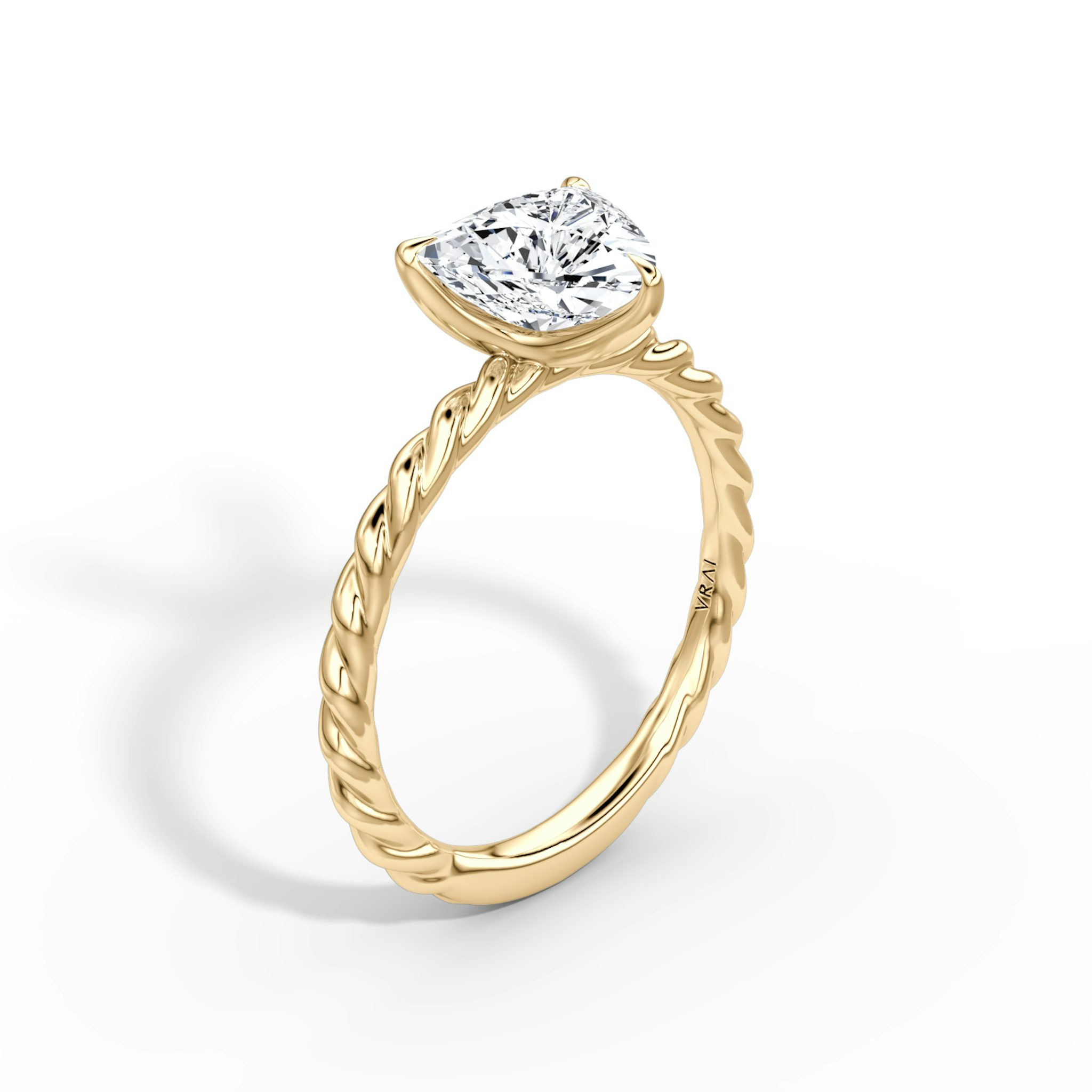 The Classic Rope | Trillion | 18k | Yellow Gold | bandAccent: Plain | diamondOrientation: vertical | caratWeight: other