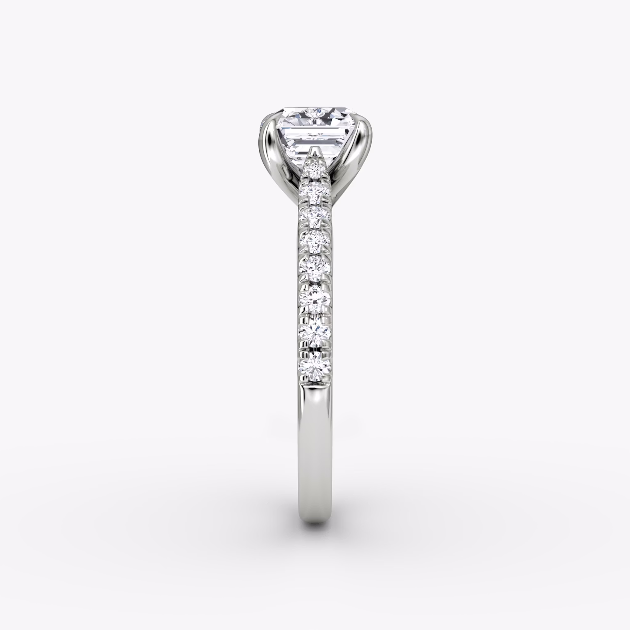 The Trellis Cathedral | Asscher | Platinum | bandAccent: Pavé | diamondOrientation: vertical | caratWeight: other