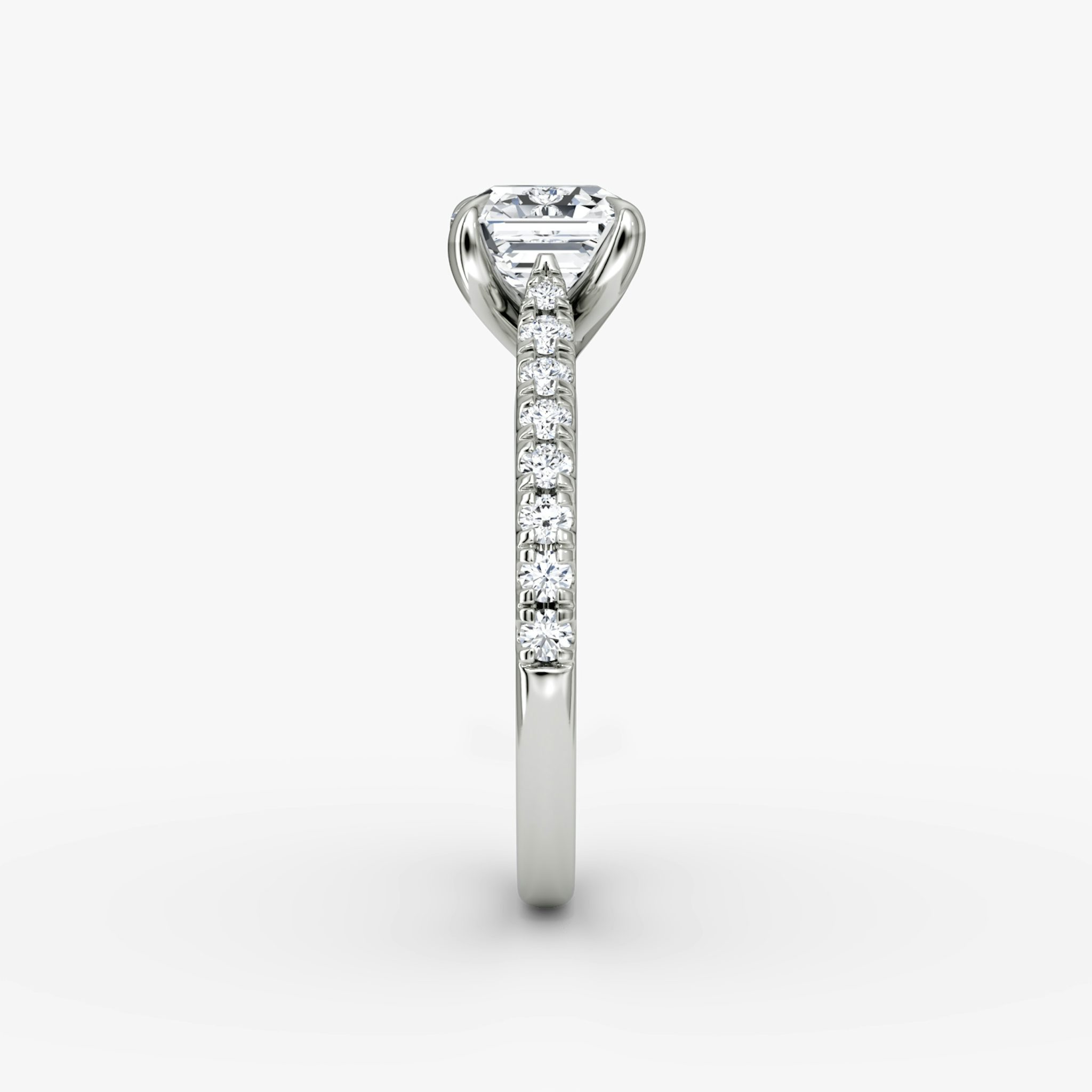 The Trellis Cathedral | Asscher | Platinum | bandAccent: Pavé | diamondOrientation: vertical | caratWeight: other