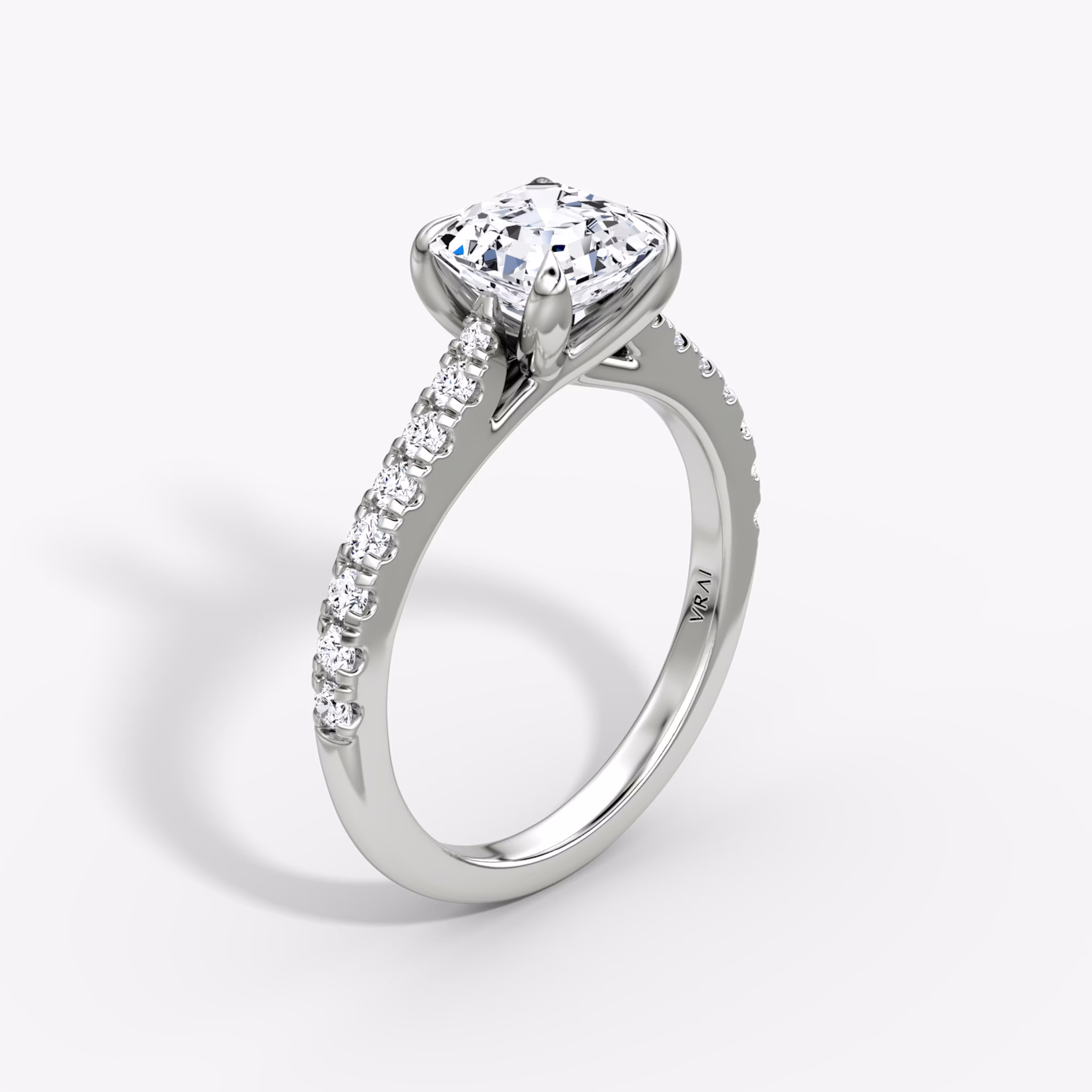The Trellis Cathedral | Asscher | Platinum | bandAccent: Pavé | diamondOrientation: vertical | caratWeight: other