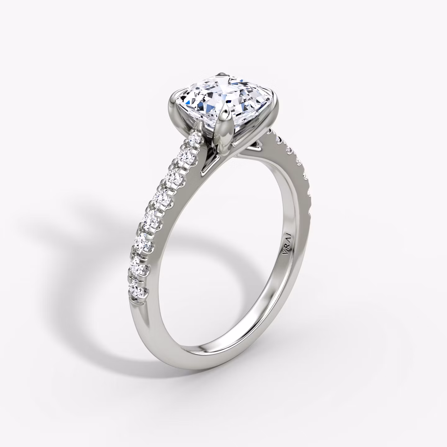 The Trellis Cathedral Asscher | White Gold