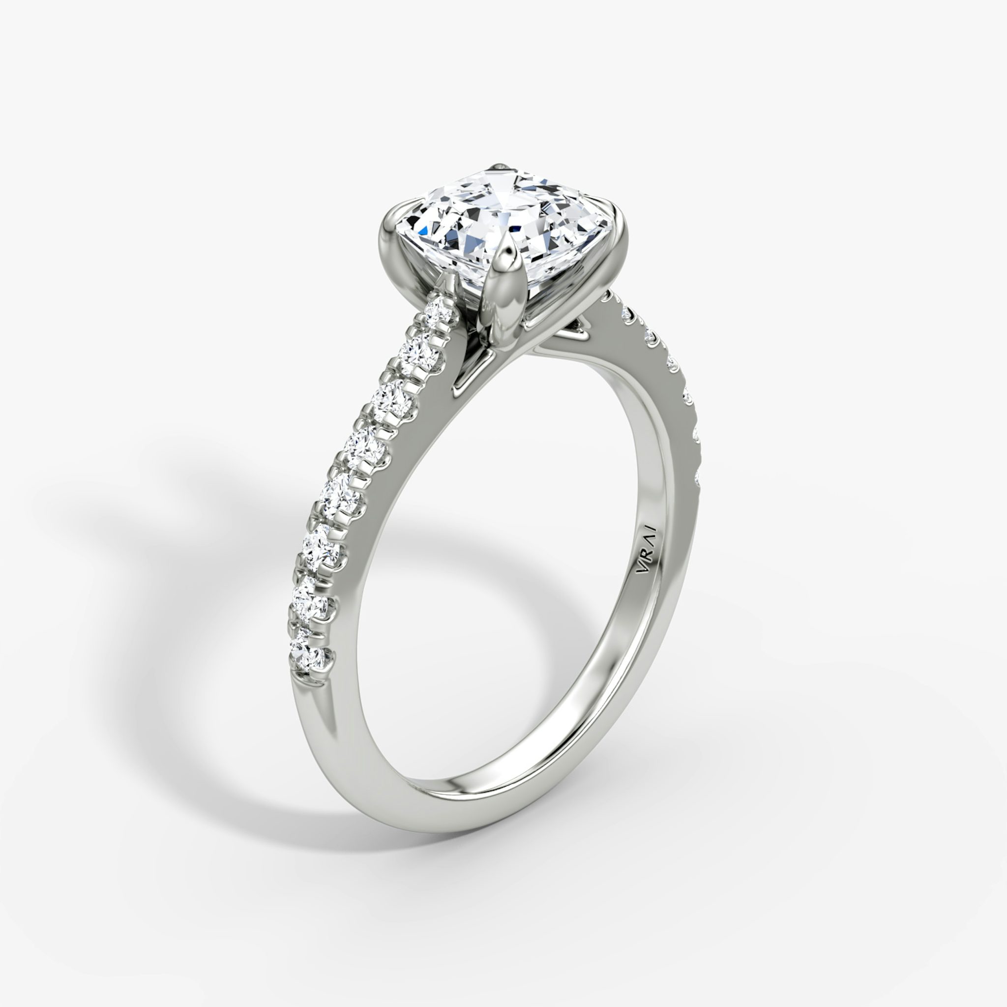 The Trellis Cathedral | Asscher | Platinum | bandAccent: Pavé | diamondOrientation: vertical | caratWeight: other