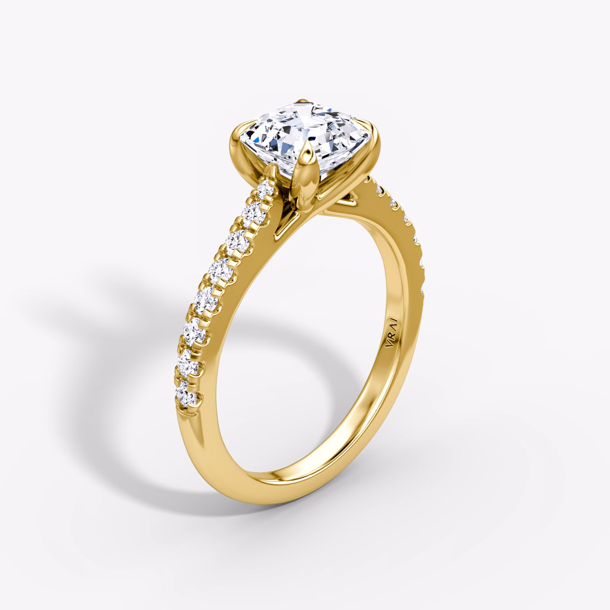 The Trellis Cathedral Asscher | Yellow Gold