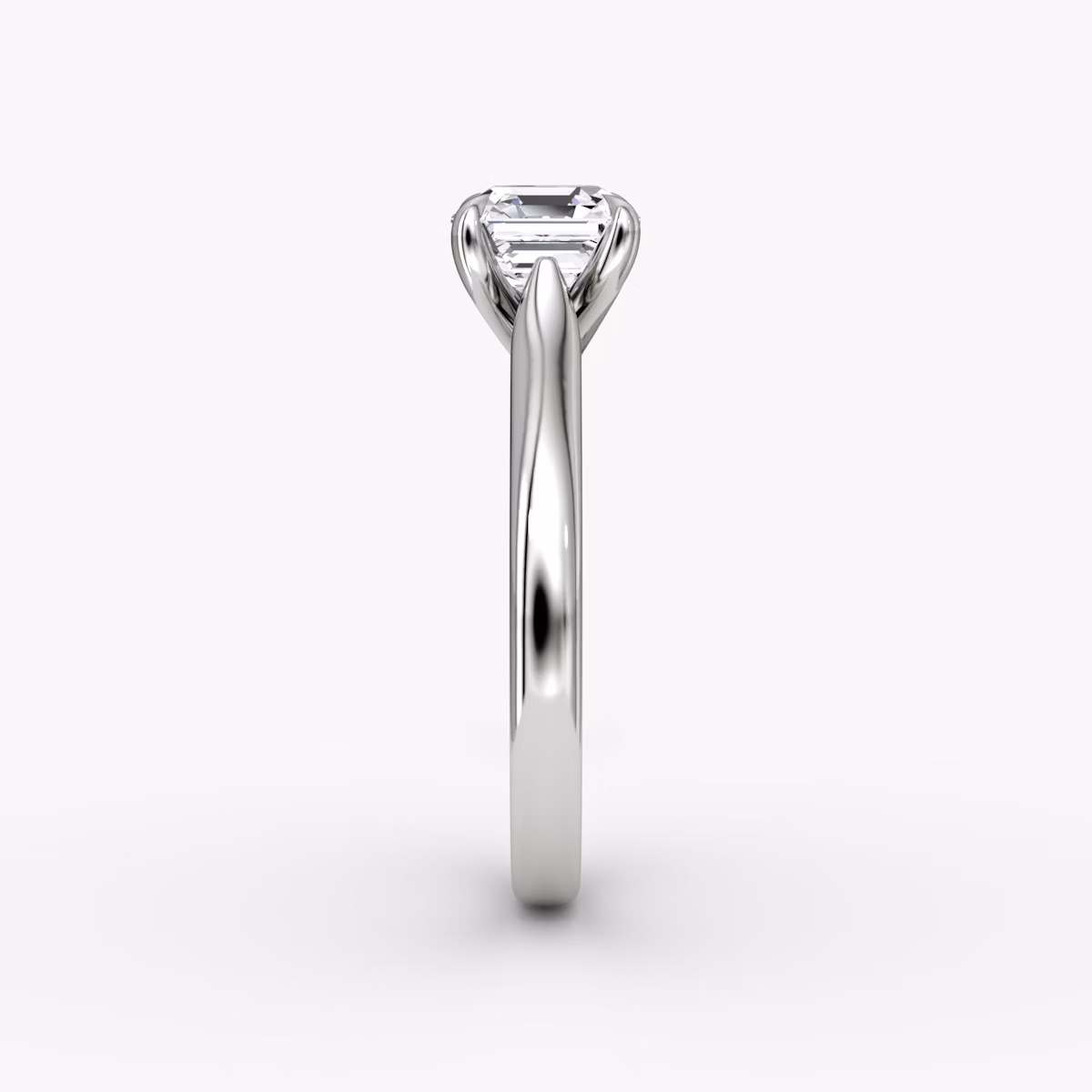 The Trellis Cathedral | Asscher | 18k | White Gold | bandAccent: Plain | diamondOrientation: vertical | caratWeight: other