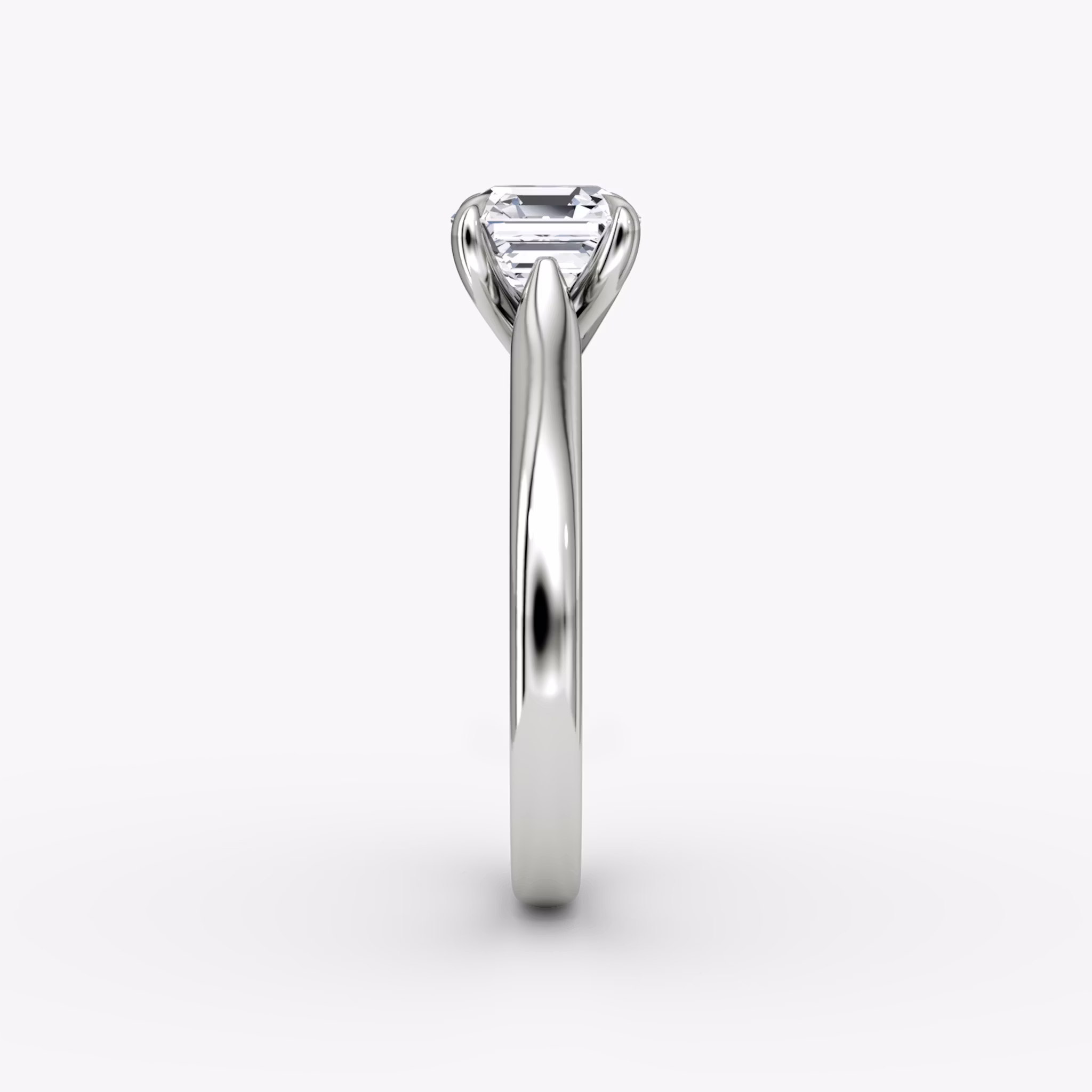 The Trellis Cathedral | Asscher | 18k | White Gold | bandAccent: Plain | diamondOrientation: vertical | caratWeight: other