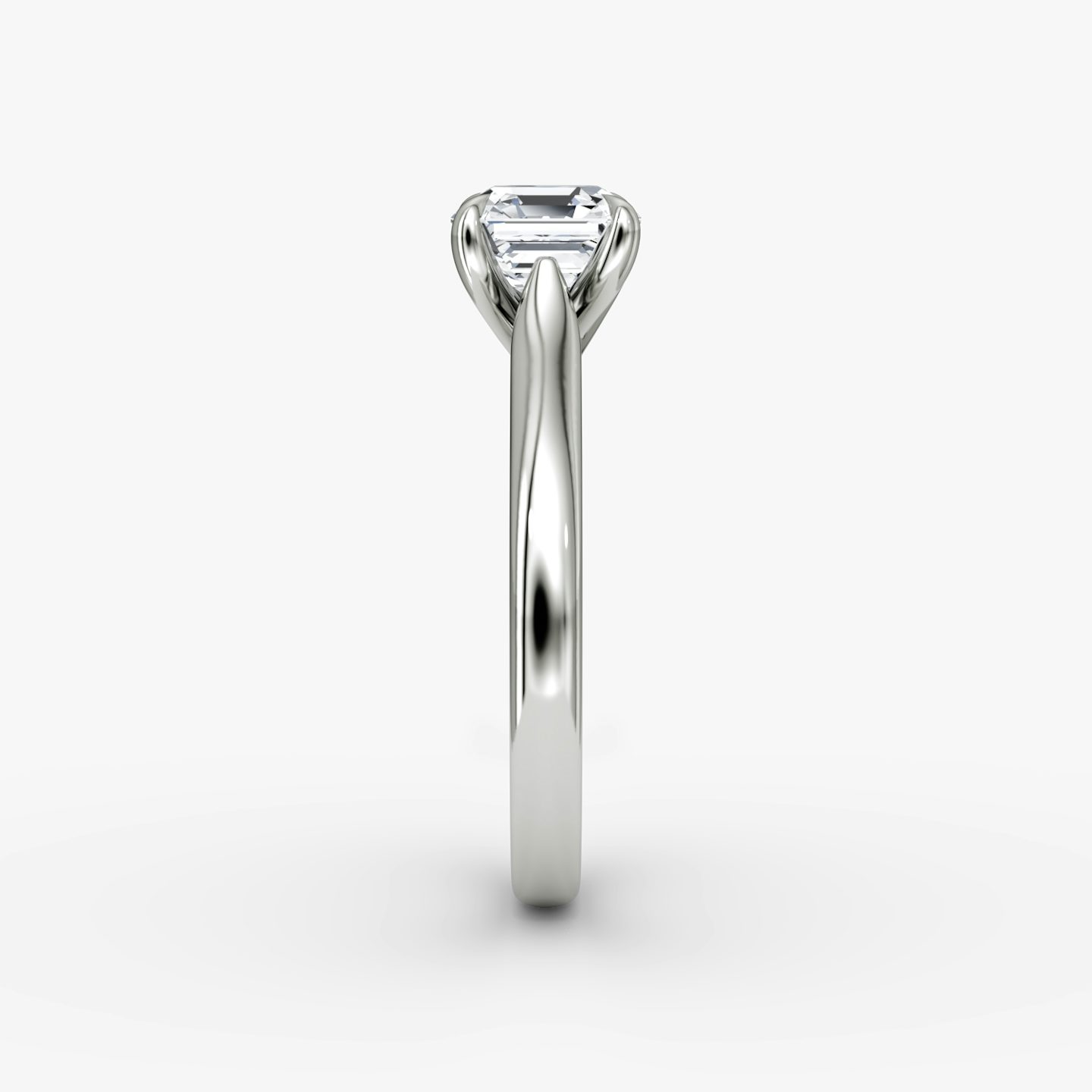 The Trellis Cathedral | Asscher | 18k | White Gold | bandAccent: Plain | diamondOrientation: vertical | caratWeight: other