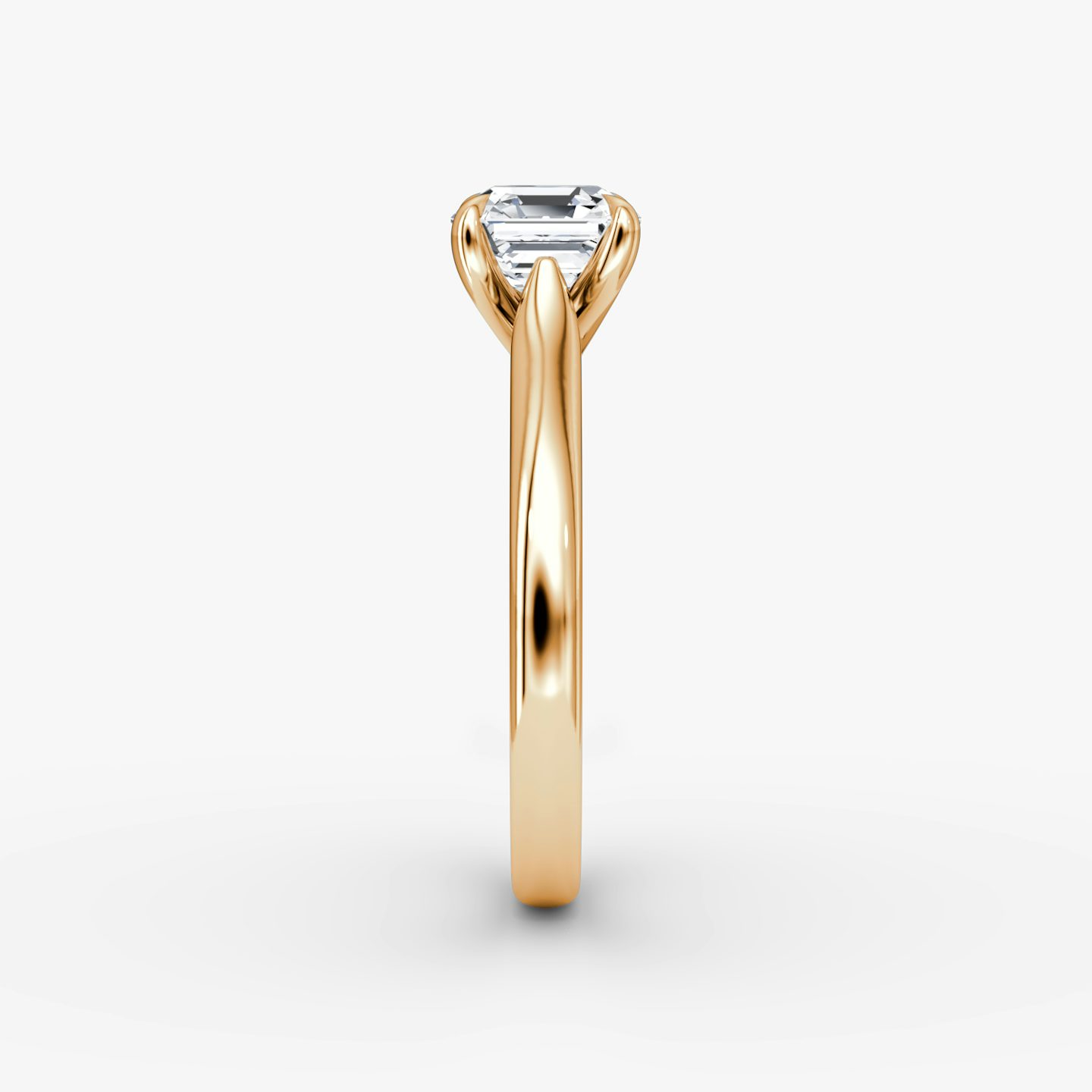 The Trellis Cathedral | Asscher | 14k | Rose Gold | bandAccent: Plain | diamondOrientation: vertical | caratWeight: other