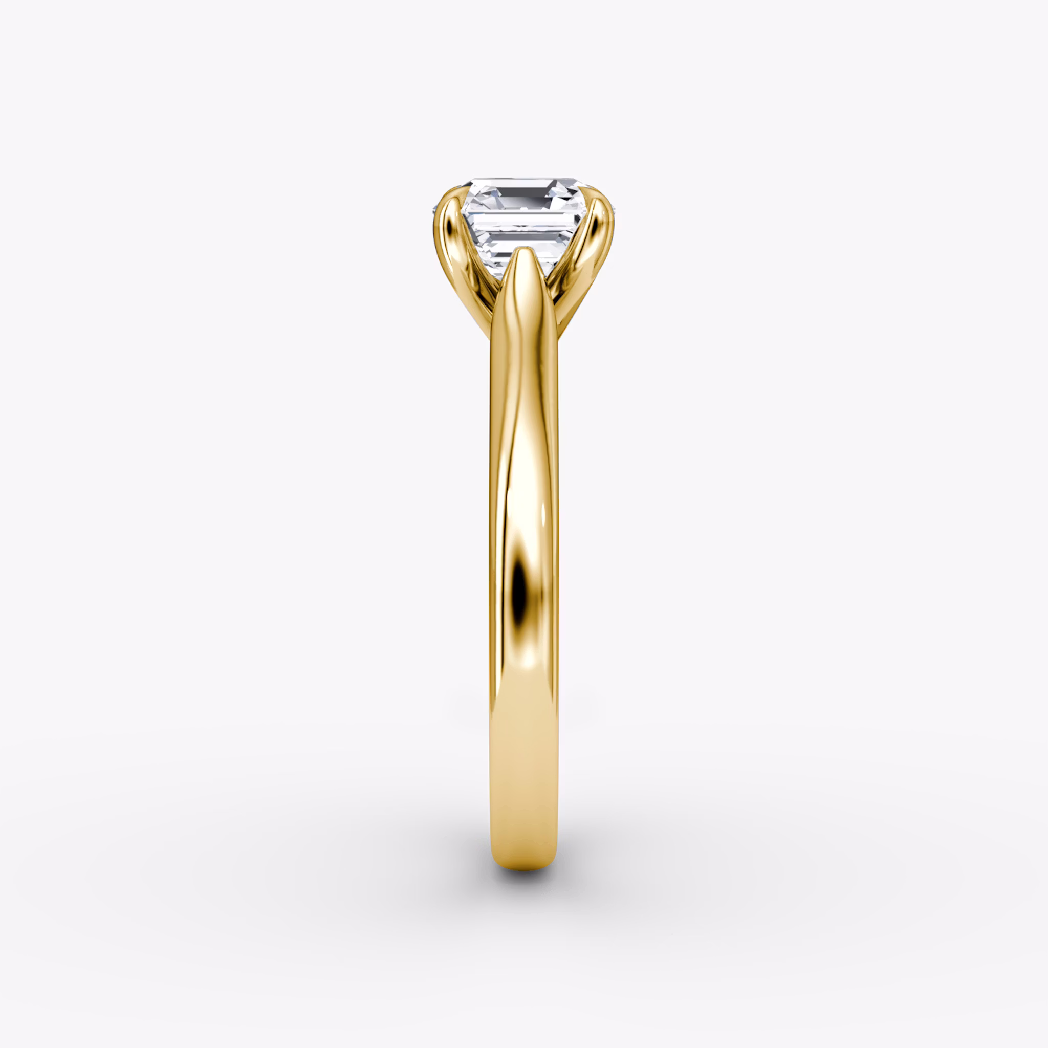 The Trellis Cathedral | Asscher | 18k | Yellow Gold | bandAccent: Plain | diamondOrientation: vertical | caratWeight: other