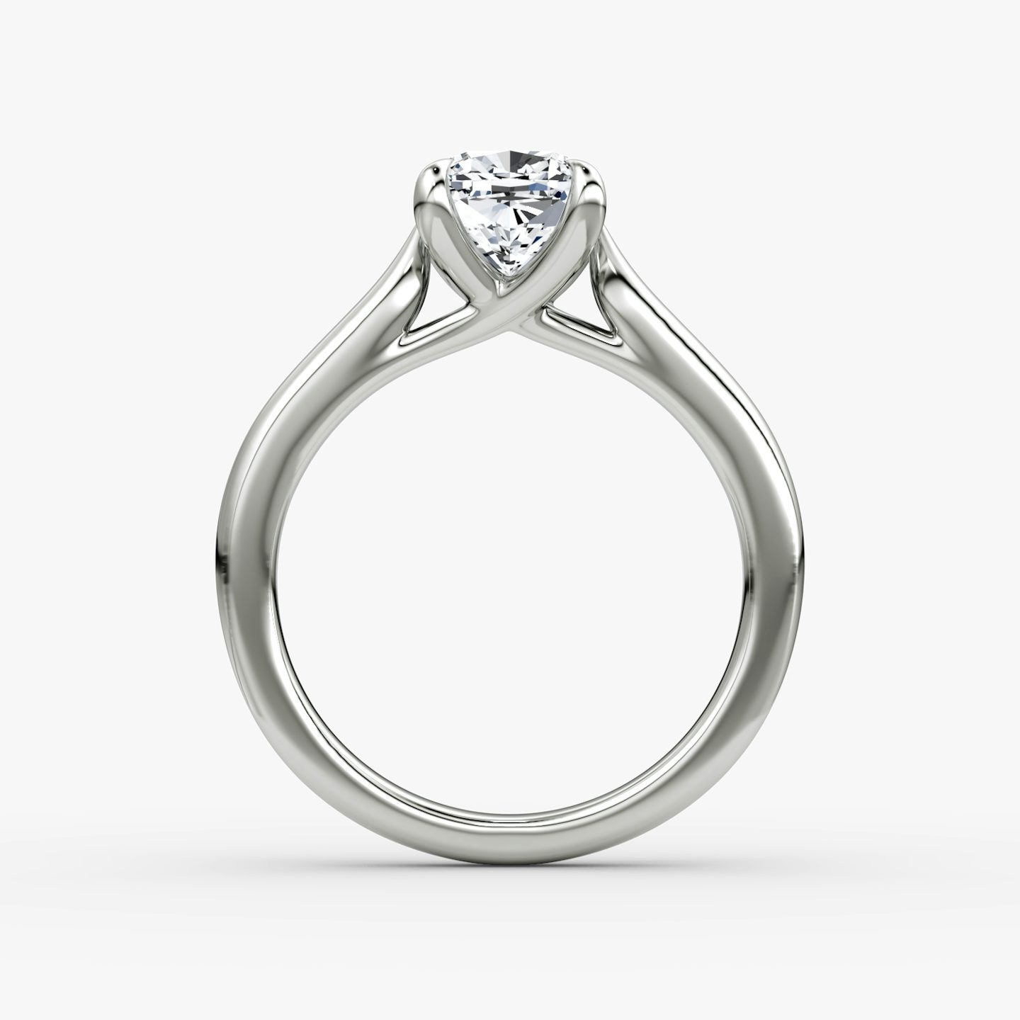 The Trellis Cathedral | Cushion | 18k | White Gold | bandAccent: Plain | diamondOrientation: vertical | caratWeight: other