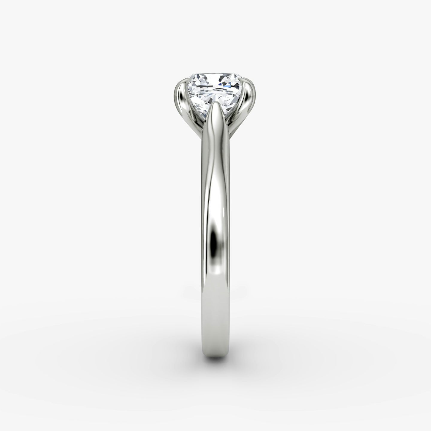 The Trellis Cathedral | Cushion | 18k | White Gold | bandAccent: Plain | diamondOrientation: vertical | caratWeight: other