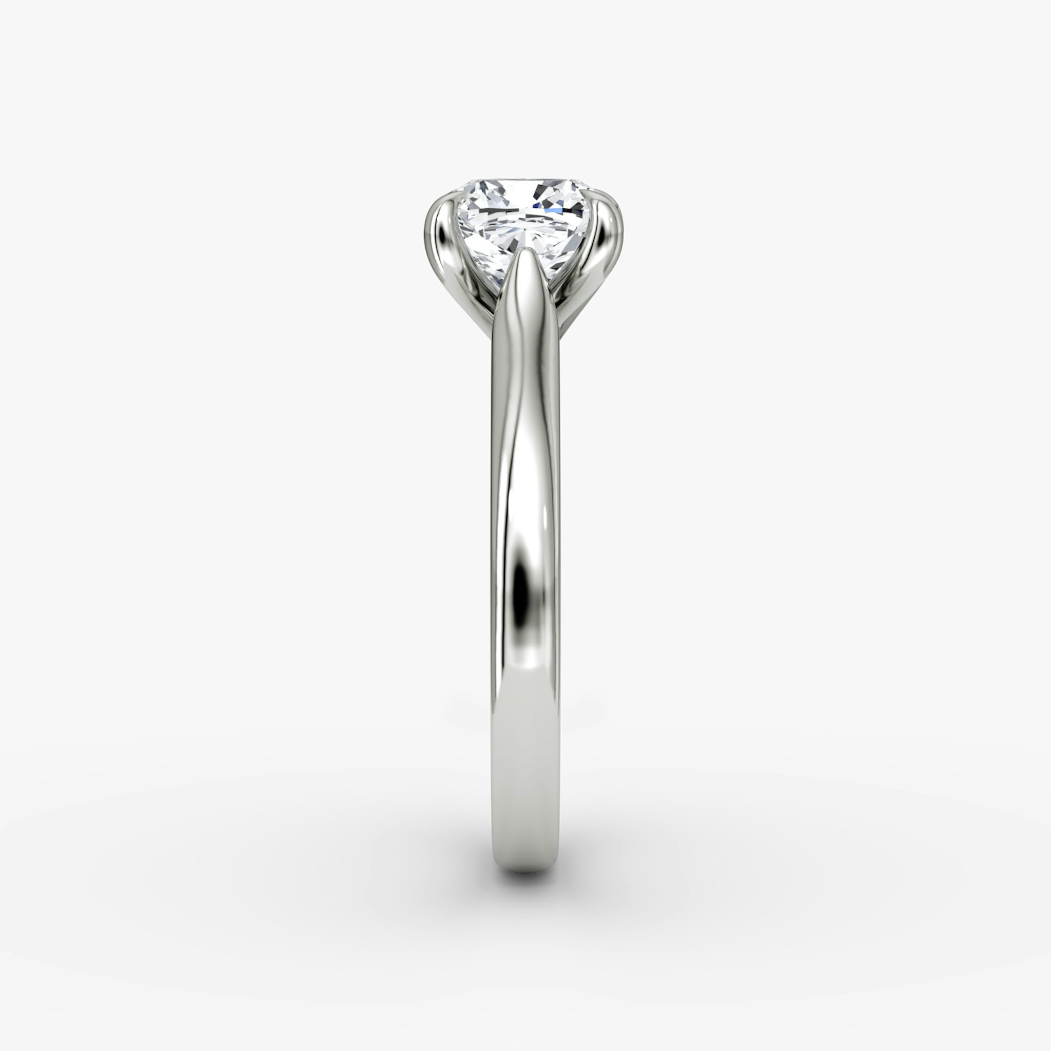 The Trellis Cathedral | Cushion | 18k | White Gold | bandAccent: Plain | diamondOrientation: vertical | caratWeight: other