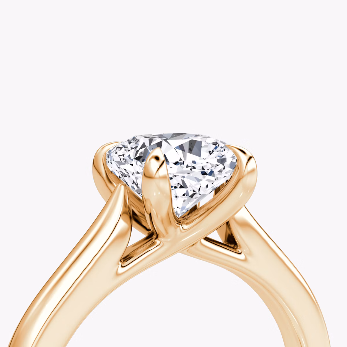 The Trellis Cathedral | Cushion | 14k | Rose Gold | bandAccent: Plain | diamondOrientation: vertical | caratWeight: other