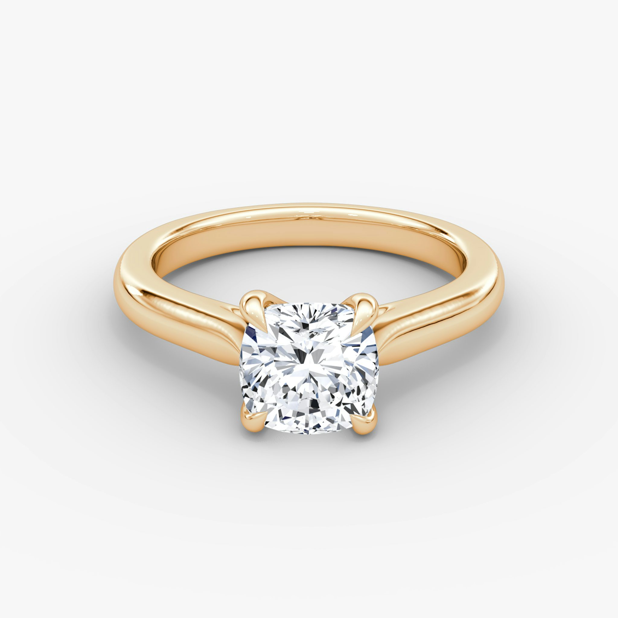 The Trellis Cathedral | Cushion | 14k | Rose Gold | bandAccent: Plain | diamondOrientation: vertical | caratWeight: other