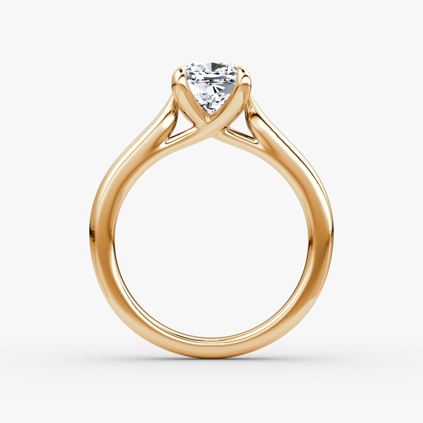 The Trellis Cathedral | Cushion | 14k | Rose Gold | bandAccent: Plain | diamondOrientation: vertical | caratWeight: other
