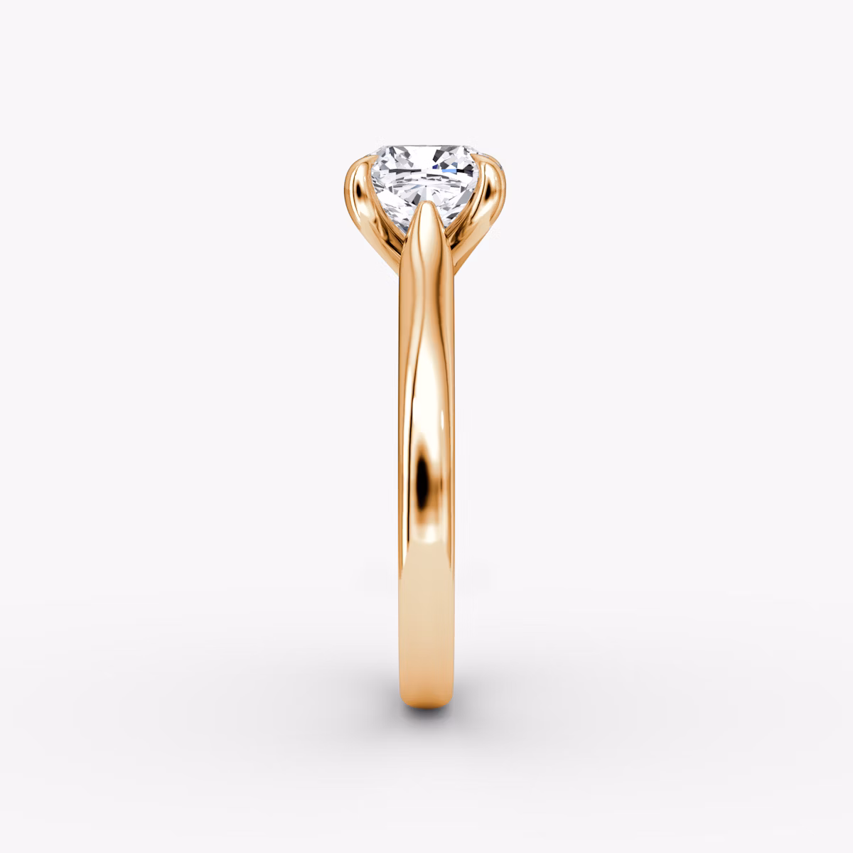 The Trellis Cathedral | Cushion | 14k | Rose Gold | bandAccent: Plain | diamondOrientation: vertical | caratWeight: other