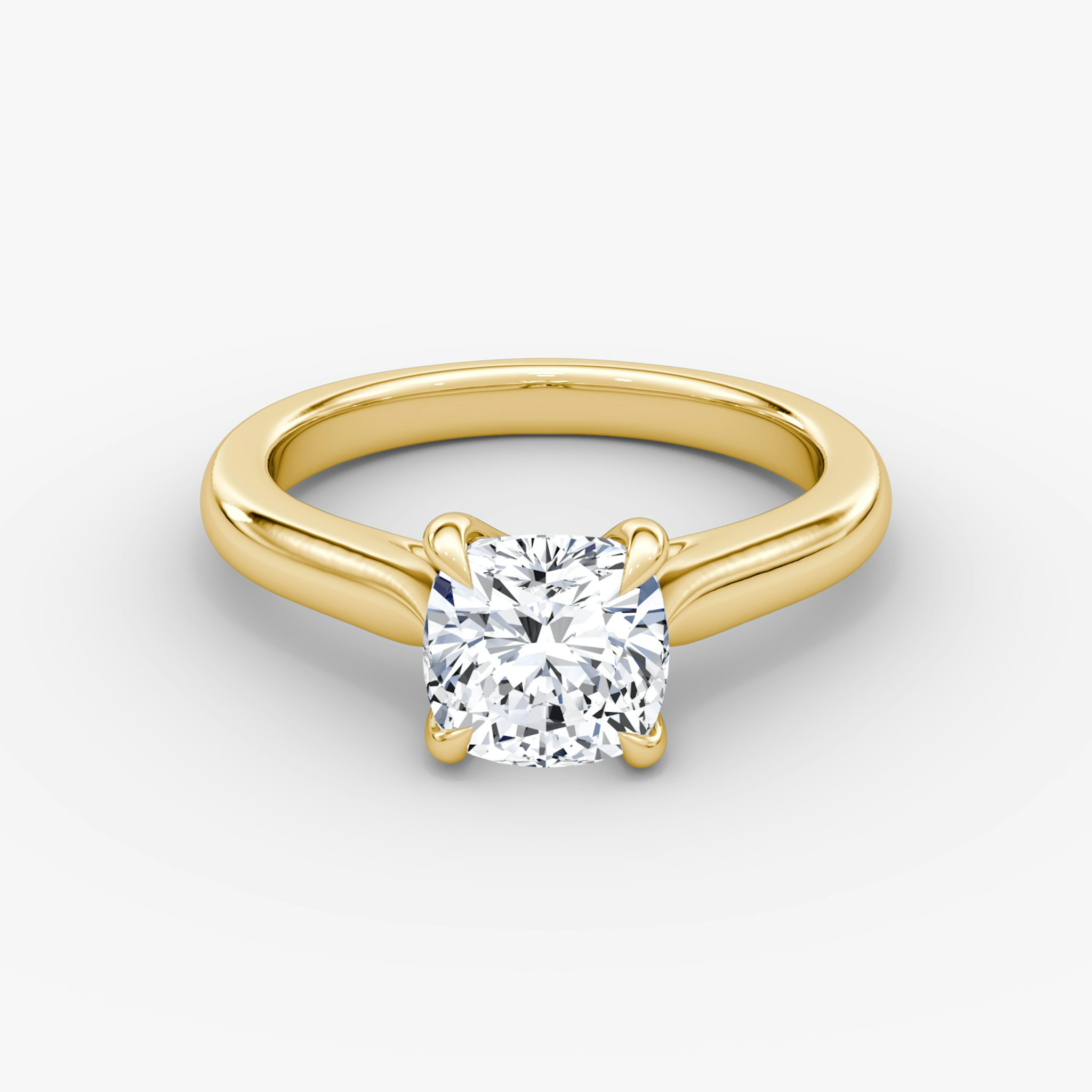 The Trellis Cathedral | Cushion | 18k | Yellow Gold | bandAccent: Plain | diamondOrientation: vertical | caratWeight: other