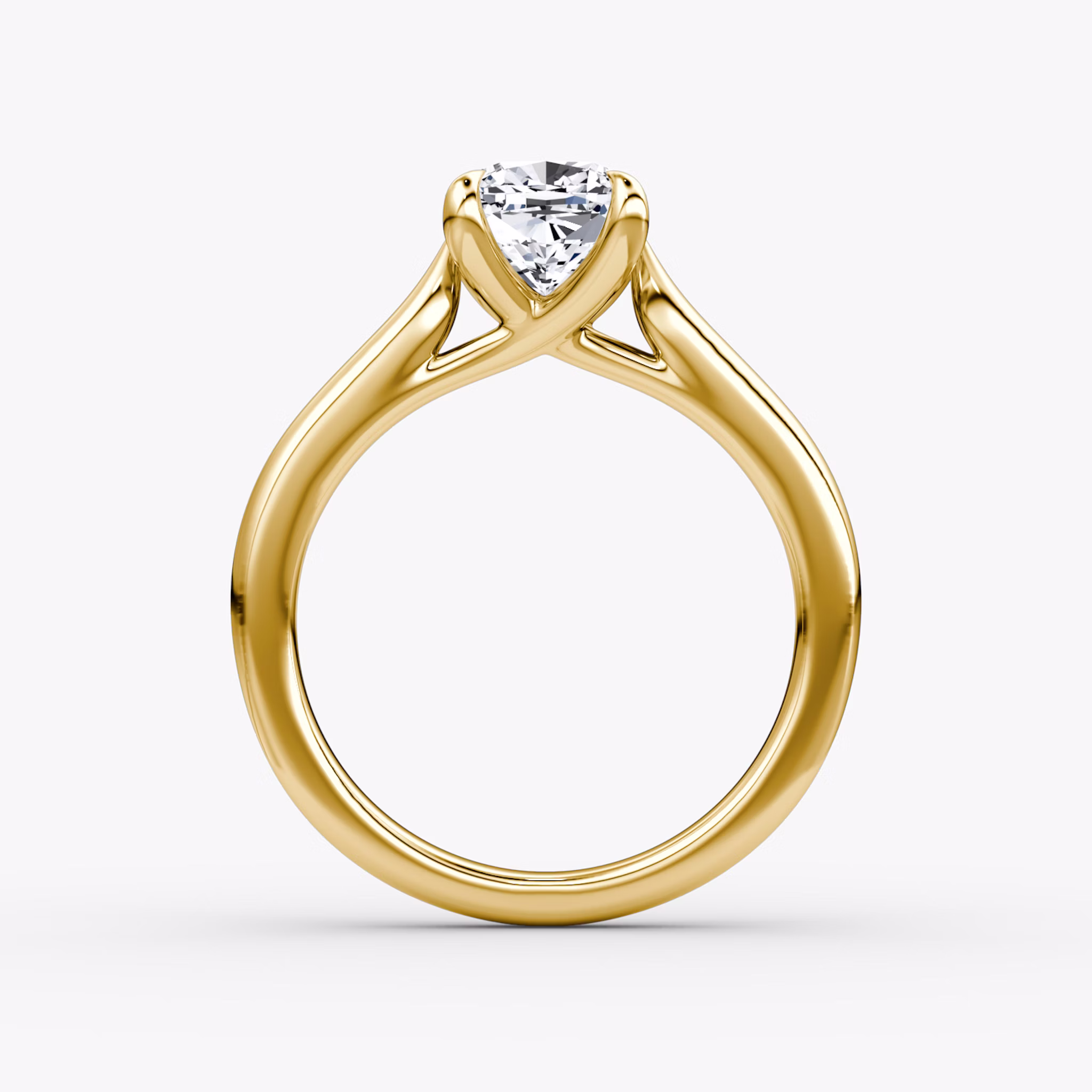The Trellis Cathedral | Cushion | 18k | Yellow Gold | bandAccent: Plain | diamondOrientation: vertical | caratWeight: other