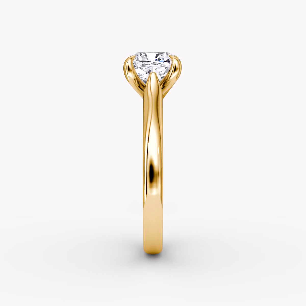 The Trellis Cathedral | Cushion | 18k | Yellow Gold | bandAccent: Plain | diamondOrientation: vertical | caratWeight: other