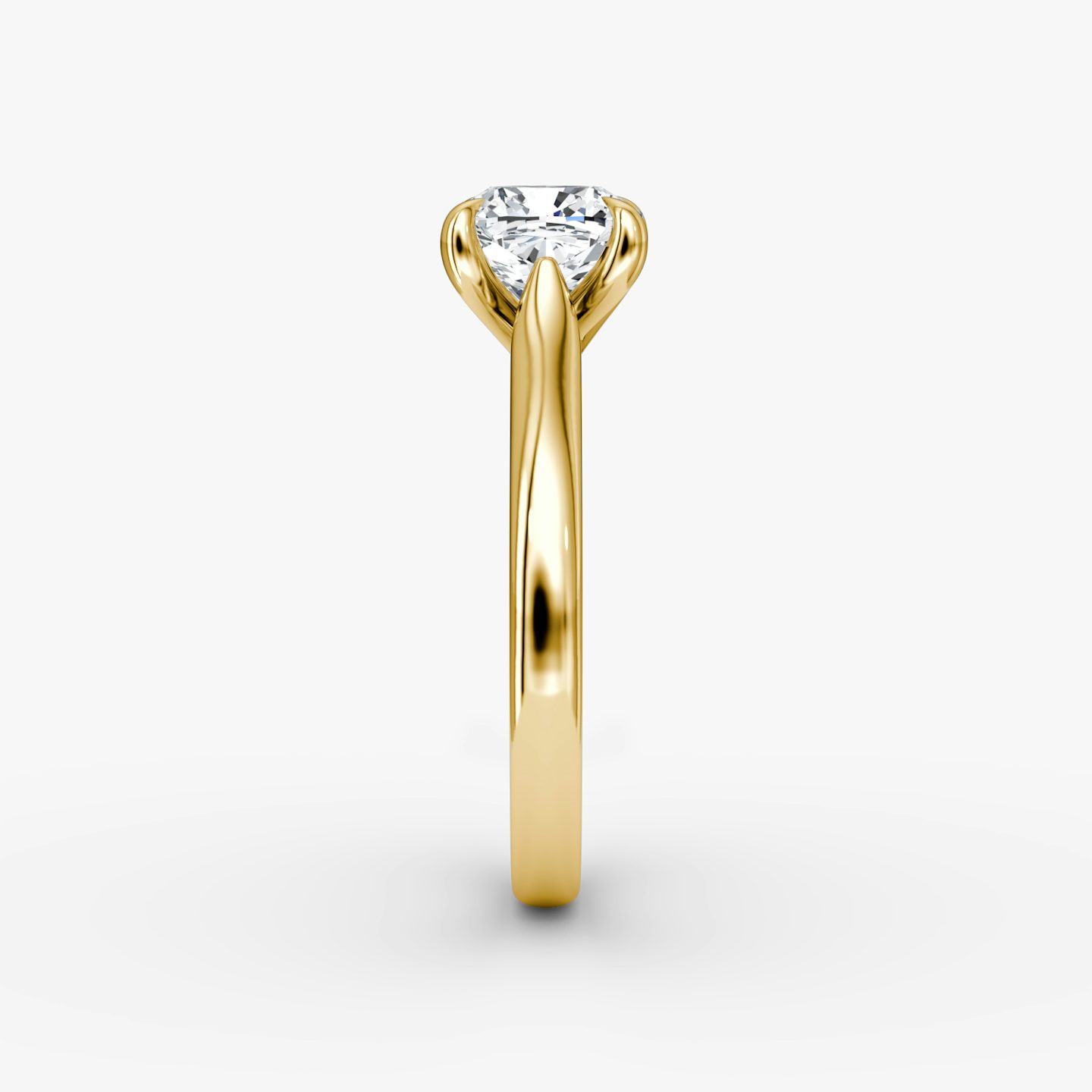 Anillo de compromiso Trellis Cathedral | Cojín | 18k | Oro amarillo | bandAccent: Simple | diamondOrientation: vertical | caratWeight: other