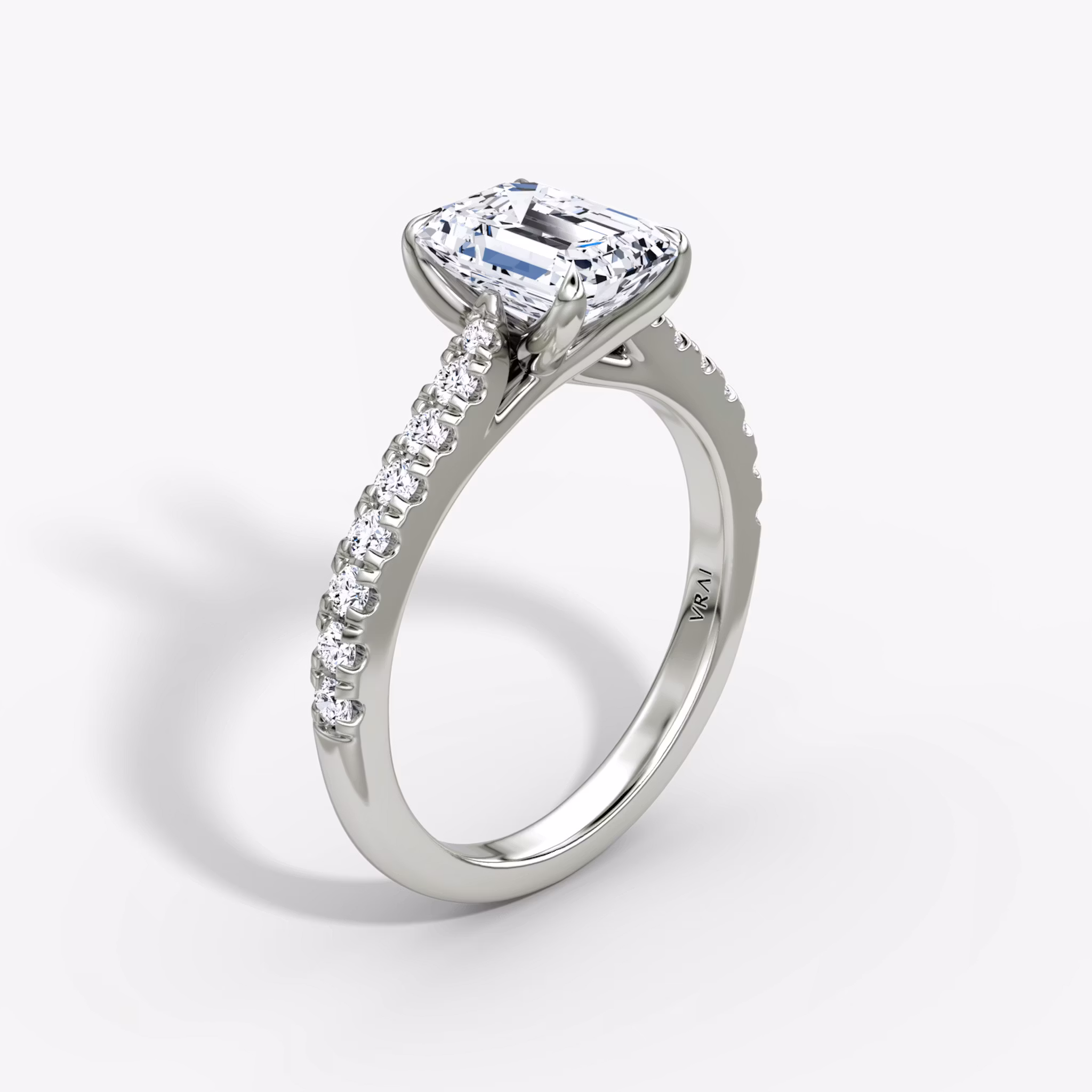 The Trellis Cathedral Emerald | White Gold
