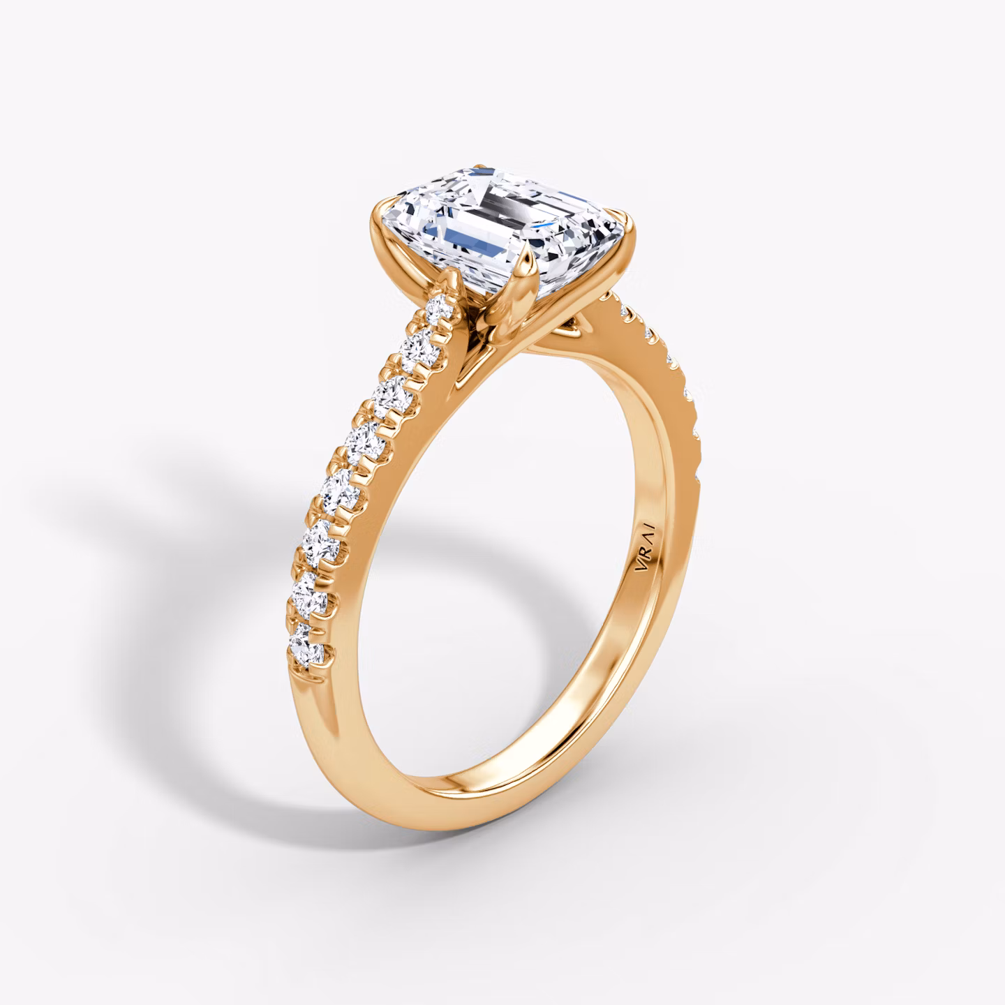 The Trellis Cathedral Emerald | Rose Gold