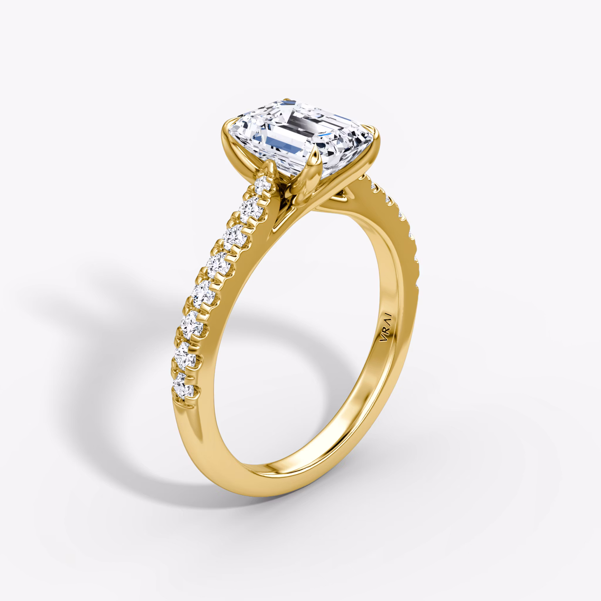 The Trellis Cathedral Emerald | Yellow Gold