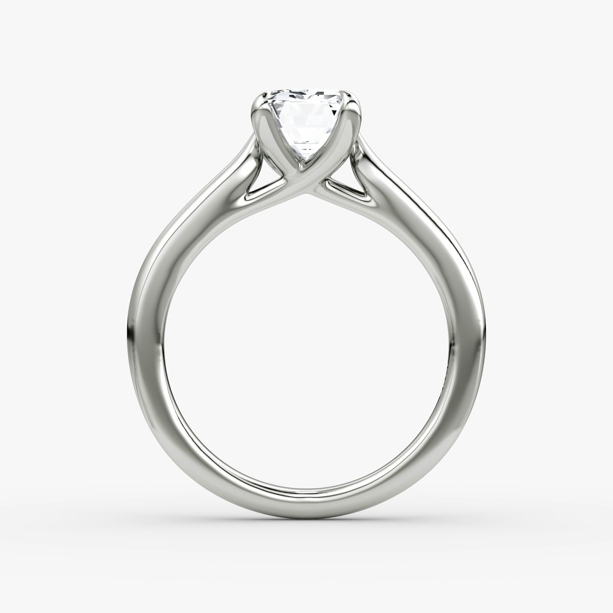 The Trellis Cathedral | Emerald | 18k | White Gold | bandAccent: Plain | diamondOrientation: vertical | caratWeight: other