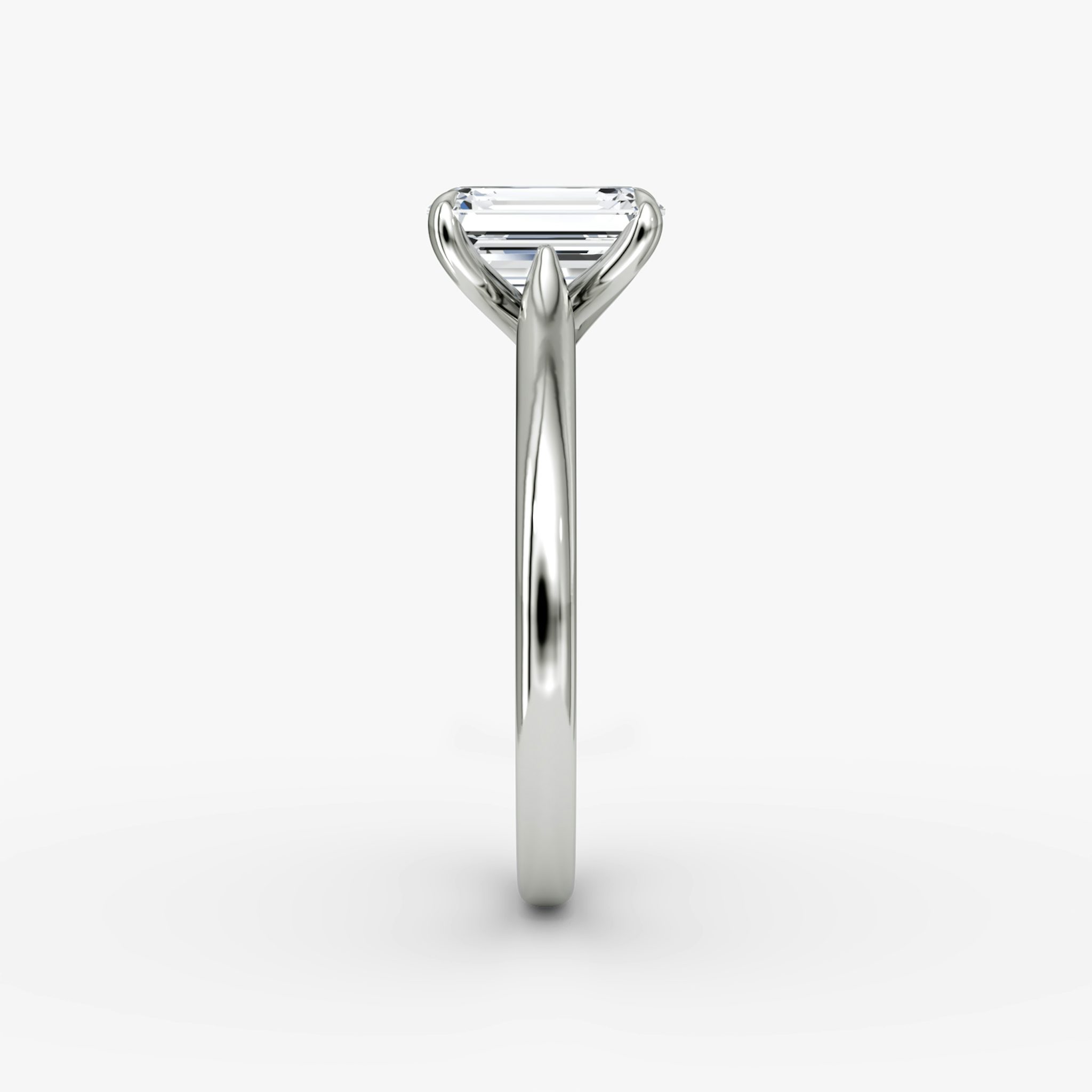 The Trellis Cathedral | Emerald | 18k | White Gold | bandAccent: Plain | diamondOrientation: vertical | caratWeight: other