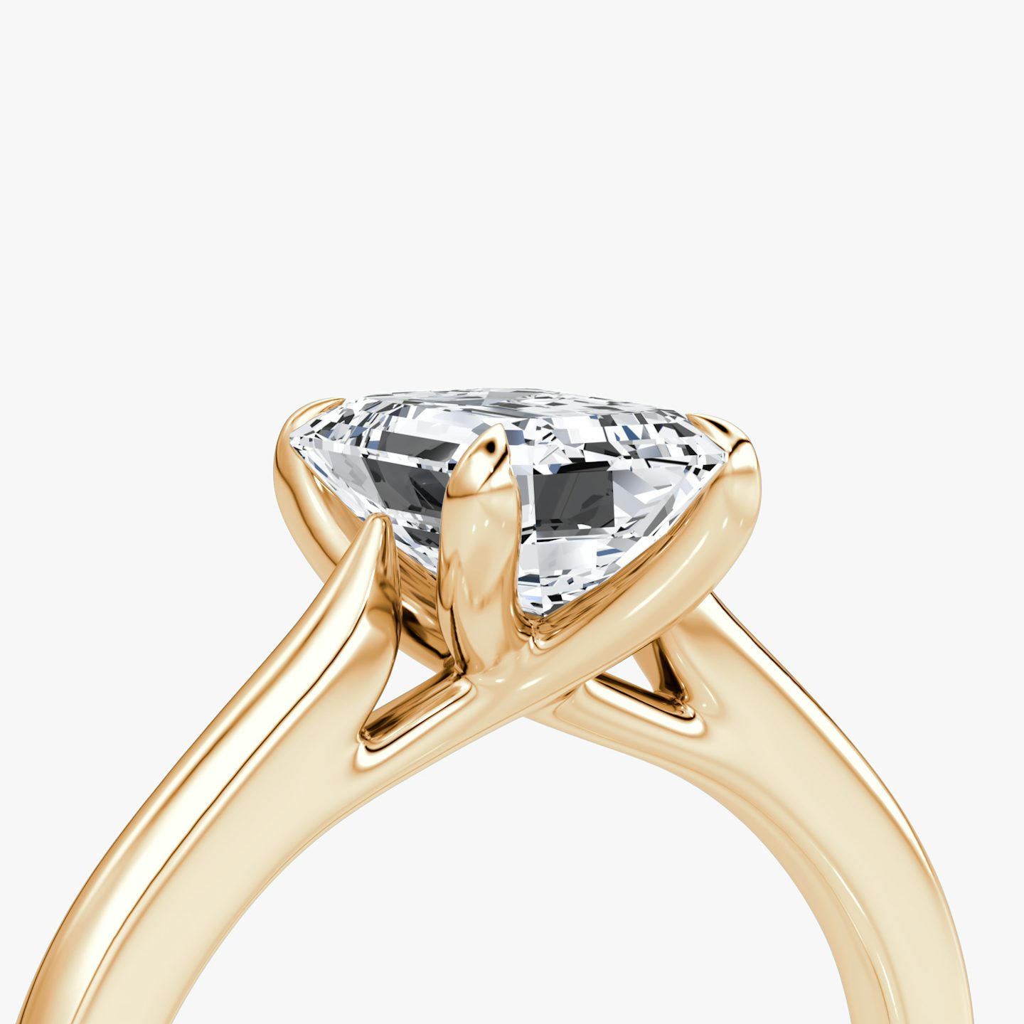 The Trellis Cathedral | Emerald | 14k | Rose Gold | bandAccent: Plain | diamondOrientation: vertical | caratWeight: other