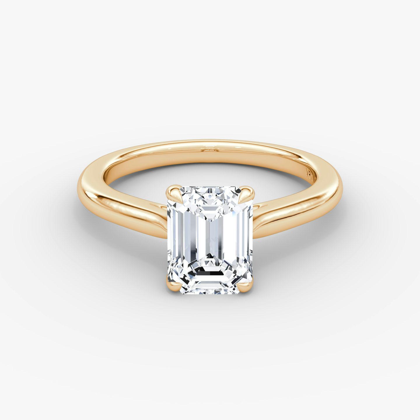 The Trellis Cathedral | Emerald | 14k | Rose Gold | bandAccent: Plain | diamondOrientation: vertical | caratWeight: other