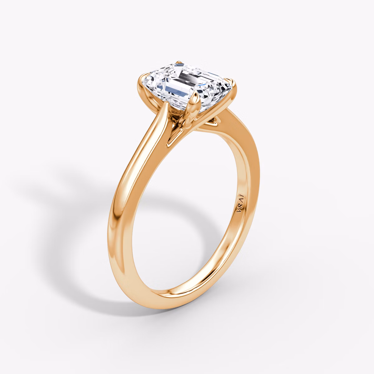 Trellis Cathedral | Emerald | 14k | Roségold | bandAccent: Ohne Pavé-Besatz | diamondOrientation: vertical | caratWeight: other