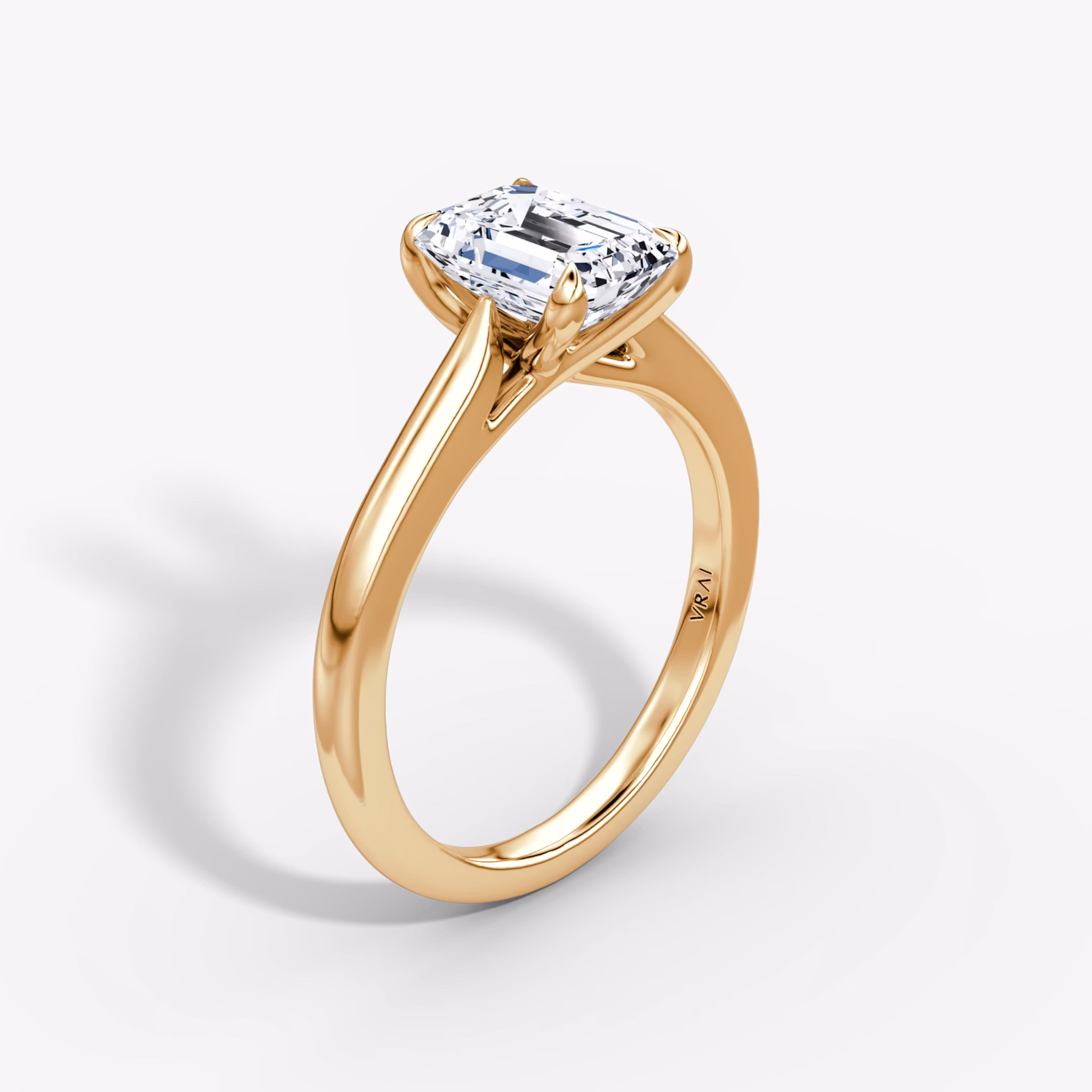 Trellis Cathedral Emerald | Rose Gold