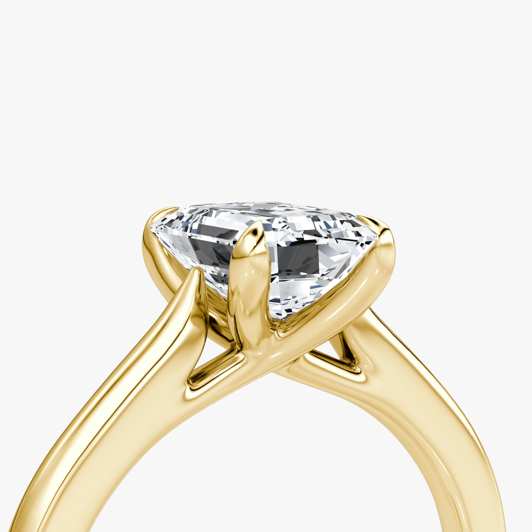 The Trellis Cathedral | Emerald | 18k | Yellow Gold | bandAccent: Plain | diamondOrientation: vertical | caratWeight: other