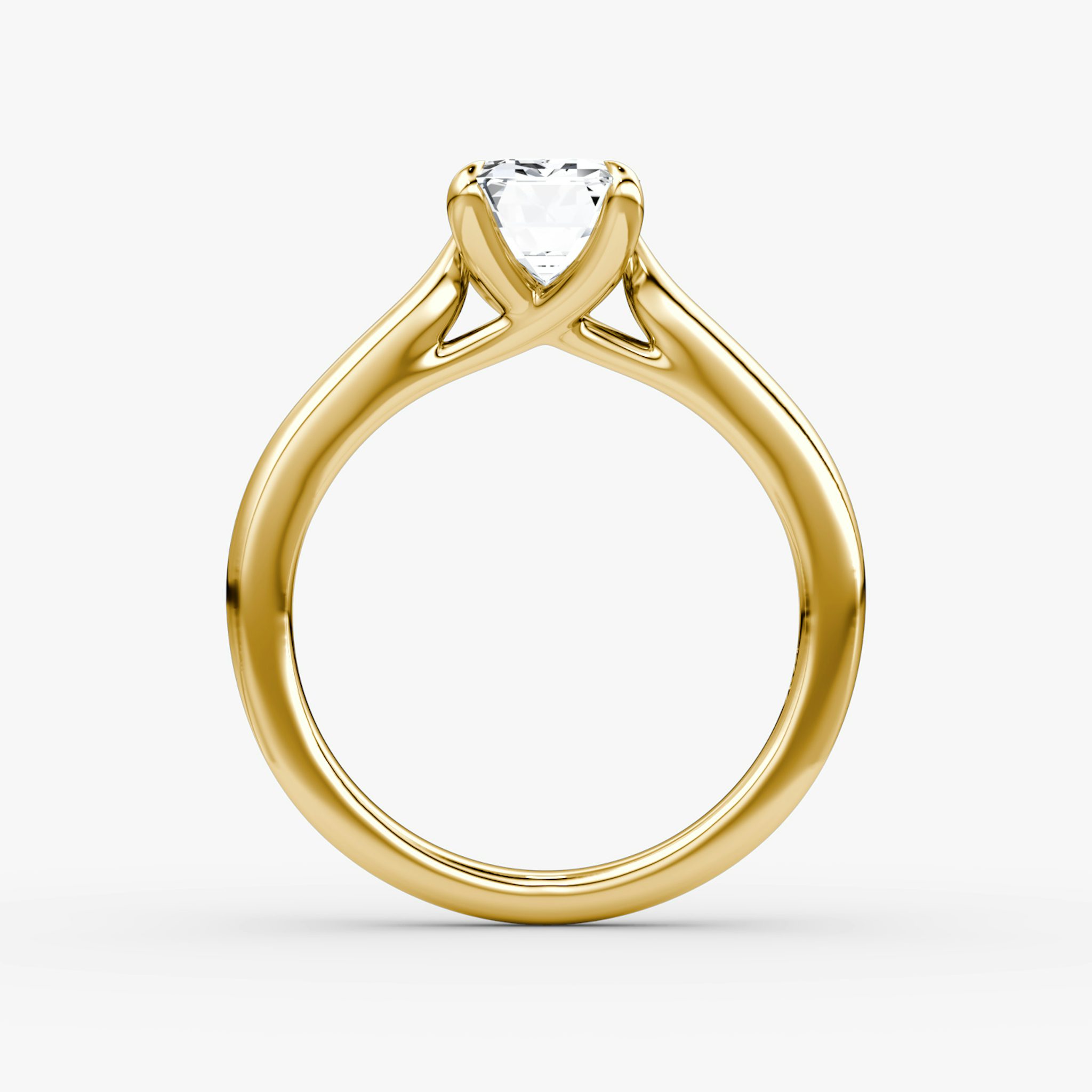 The Trellis Cathedral | Emerald | 18k | Yellow Gold | bandAccent: Plain | diamondOrientation: vertical | caratWeight: other